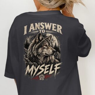 Nightwolf Fierce Wolf Graphic T-Shirt, Distressed Grunge Edgy Streetwear Tee, Hunter Wildlife Men's Gift Shirt