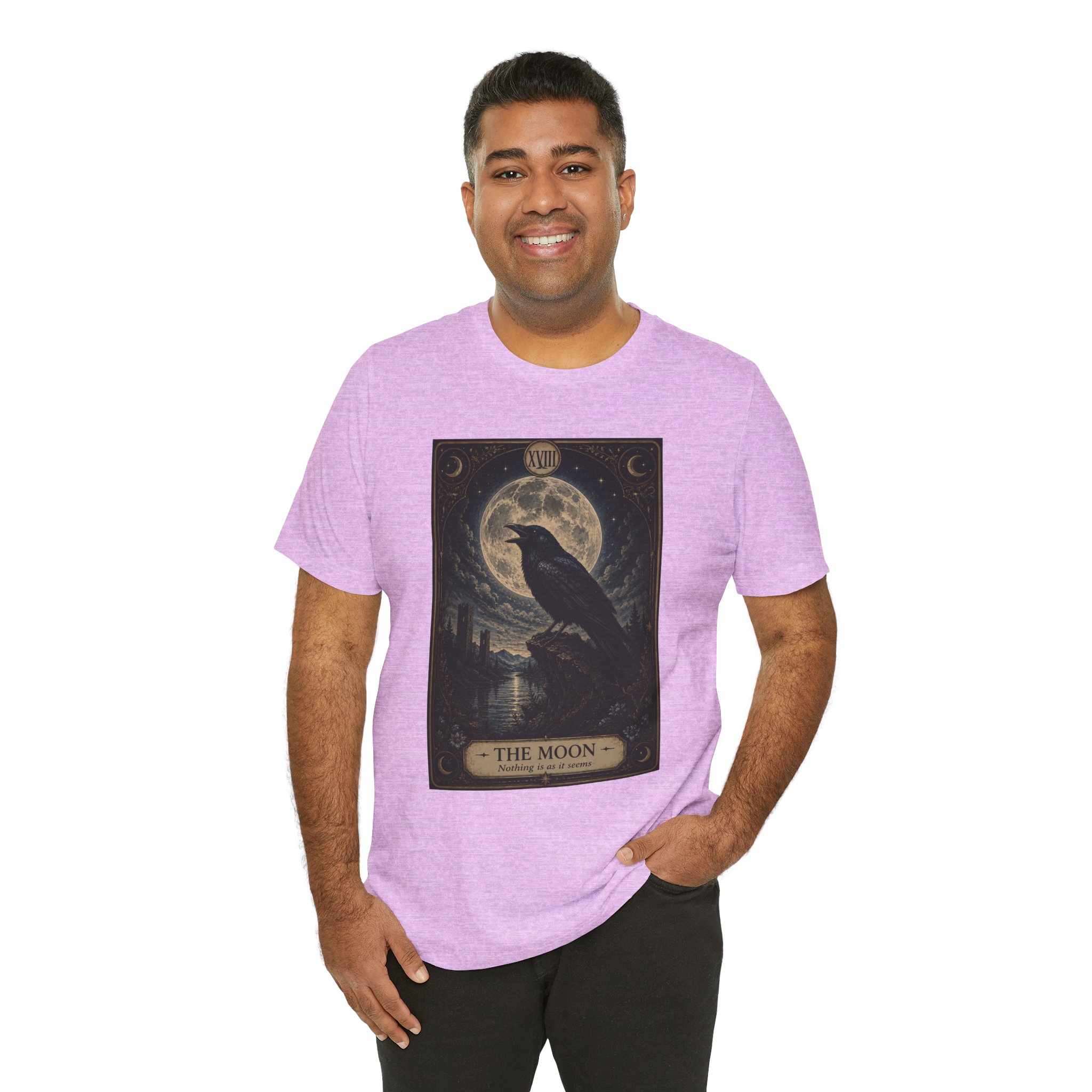 The Moon Raven Tarot Shirt | Nothing Is As It Seems | Gothic Raven Tee | Dark Academia Shirt | Witchcore Apparel | Mystical Crow Gift - Image 7