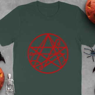 Occult Symbol Pentagram T-Shirt, Esoteric Sigil Graphic Tee, Gothic Witchy Supernatural Dark Academia Altar Mystic Apparel Gift