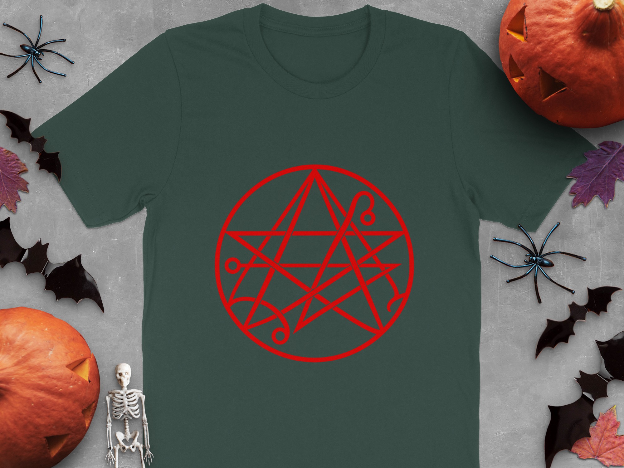 Occult Symbol Pentagram T-Shirt, Esoteric Sigil Graphic Tee, Gothic Witchy Supernatural Dark Academia Altar Mystic Apparel Gift