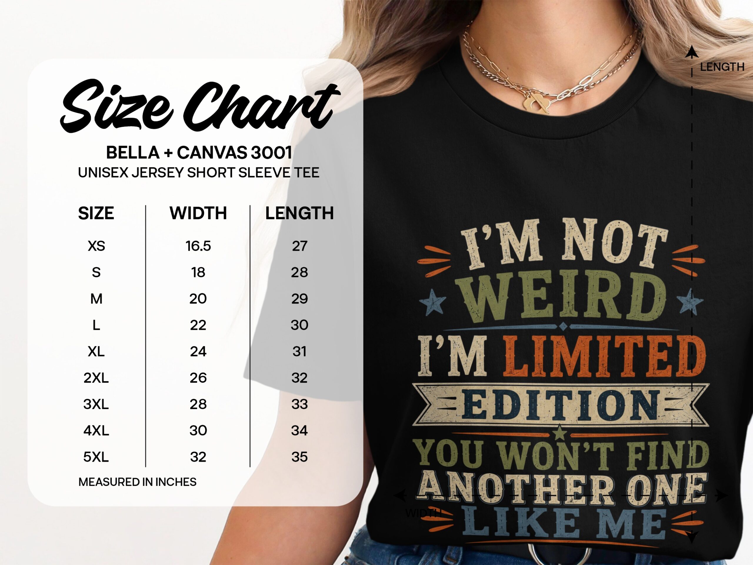 Im Not Weird Im Limited Edition Shirt, Funny Sarcastic Graphic T-Shirt, Retro Vintage Humor Tee, Quirky Quote Top, Fun Gift for Best Friend - Image 12