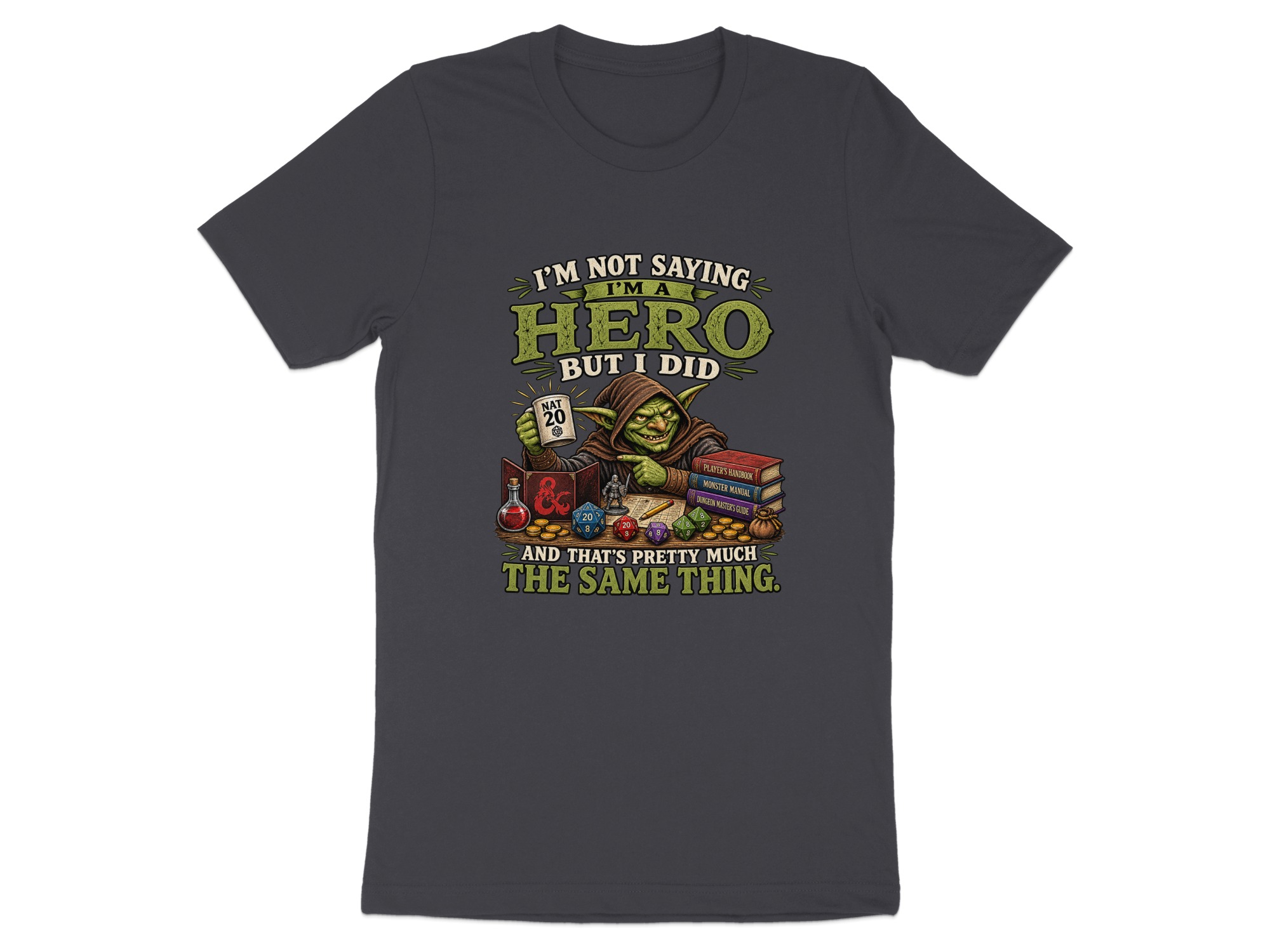 DnD Hero T-Shirt, Nat 20 Gamer RPG Tee, Funny Tabletop Gaming Shirt, Dungeon Master Gift, Geek Culture Fantasy Roleplay Top - Image 3