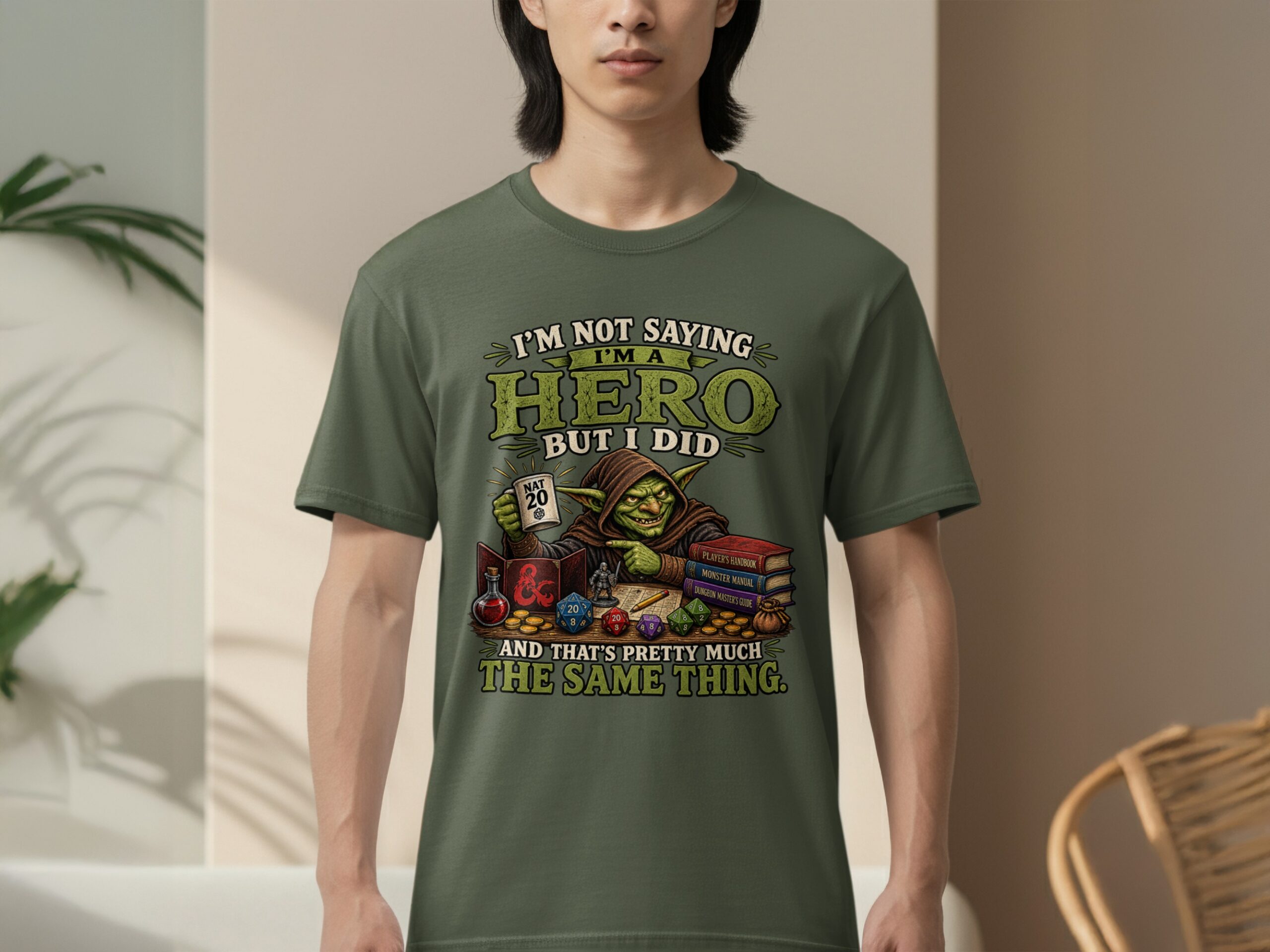 DnD Hero T-Shirt, Nat 20 Gamer RPG Tee, Funny Tabletop Gaming Shirt, Dungeon Master Gift, Geek Culture Fantasy Roleplay Top - Image 12