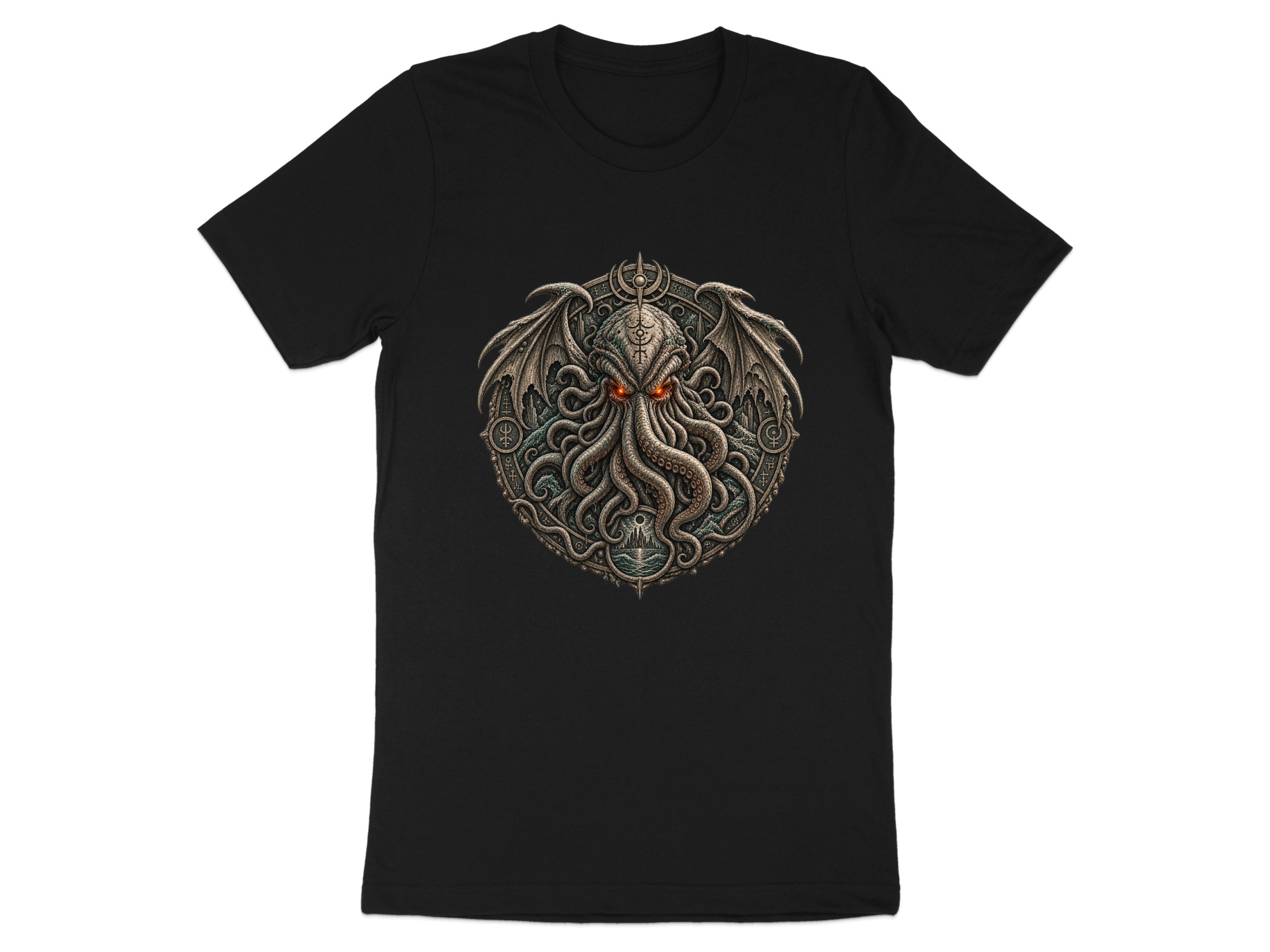 Lovecraftian Cthulhu Mythos Eldritch Horror T-Shirt, Dark Academia Gothic Cosmic Cult Tentacle Monster Tee, Unique Fantasy Gamer Gift - Image 11