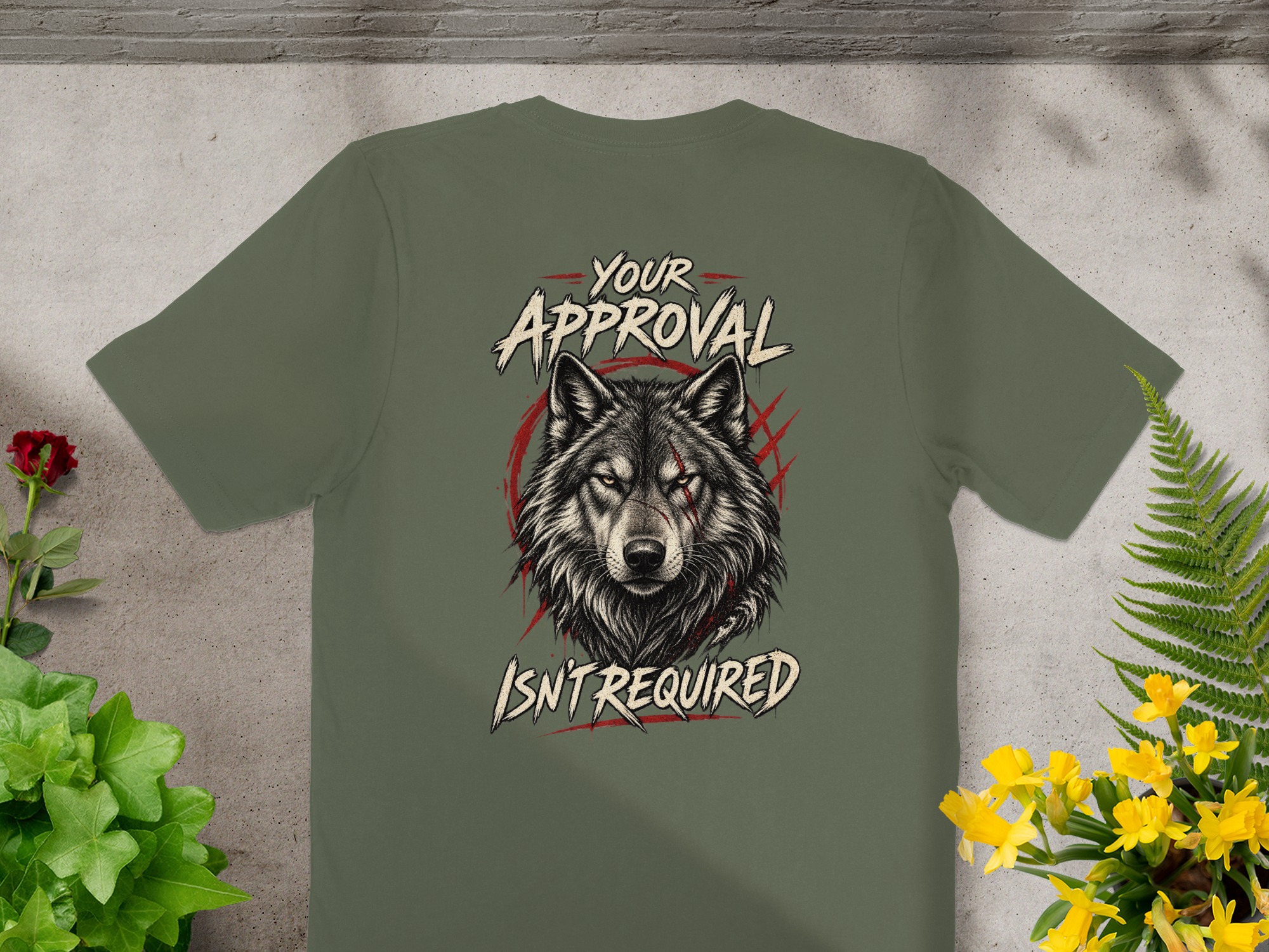 Nightwolf Originals T-Shirt: Fierce Wolf Head Design Tee, Grunge Aesthetic, Animal Lover Gift for Him, Outdoorsman - Image 4