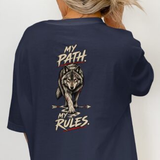 Nightwolf Wolf Head Distressed Graphic T-Shirt | Men's Grunge Vintage Animal Tee | Alpha Male Edgy Wildlife Shirt Gift for Him