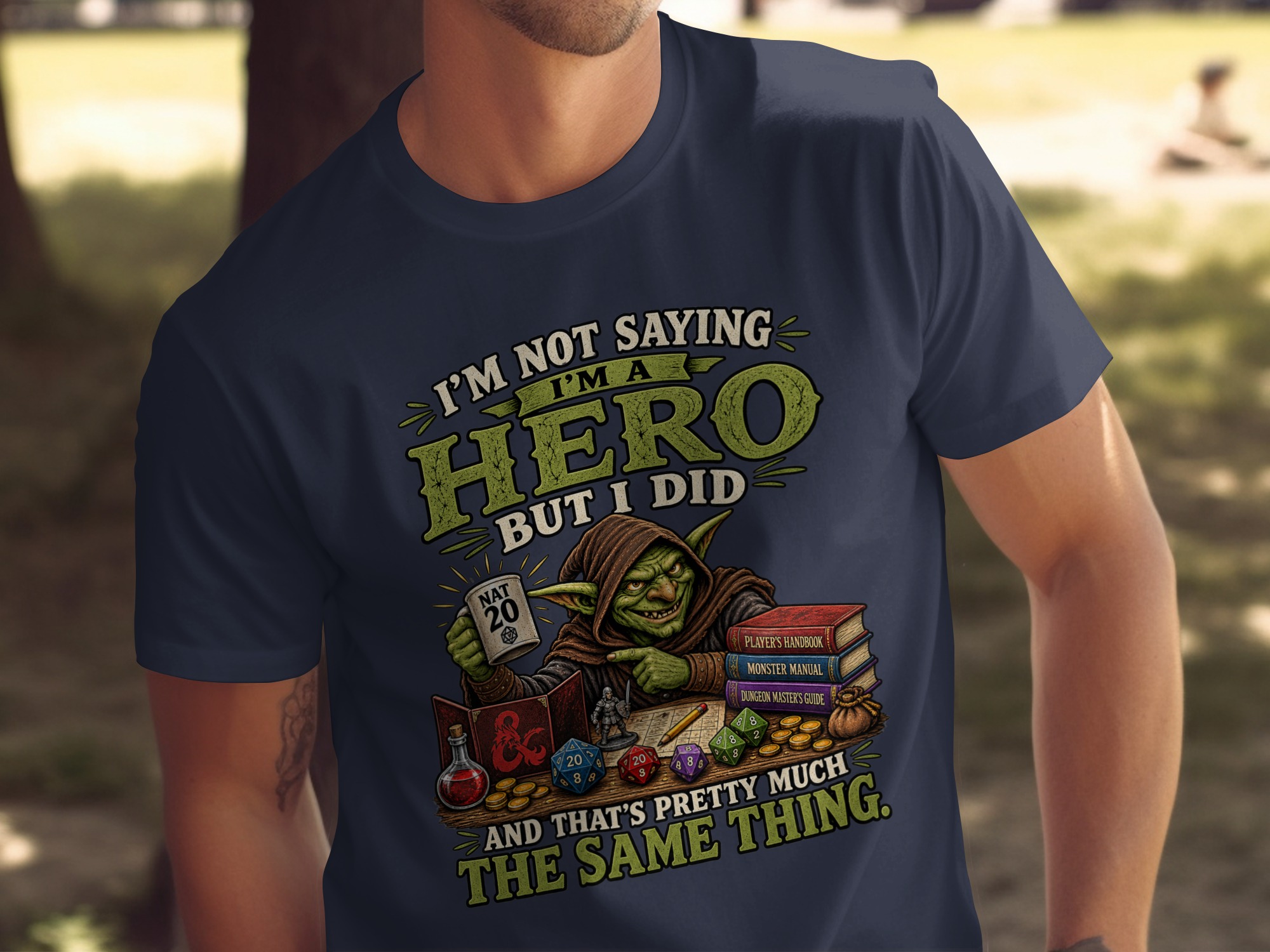 DnD Hero T-Shirt, Nat 20 Gamer RPG Tee, Funny Tabletop Gaming Shirt, Dungeon Master Gift, Geek Culture Fantasy Roleplay Top - Image 6