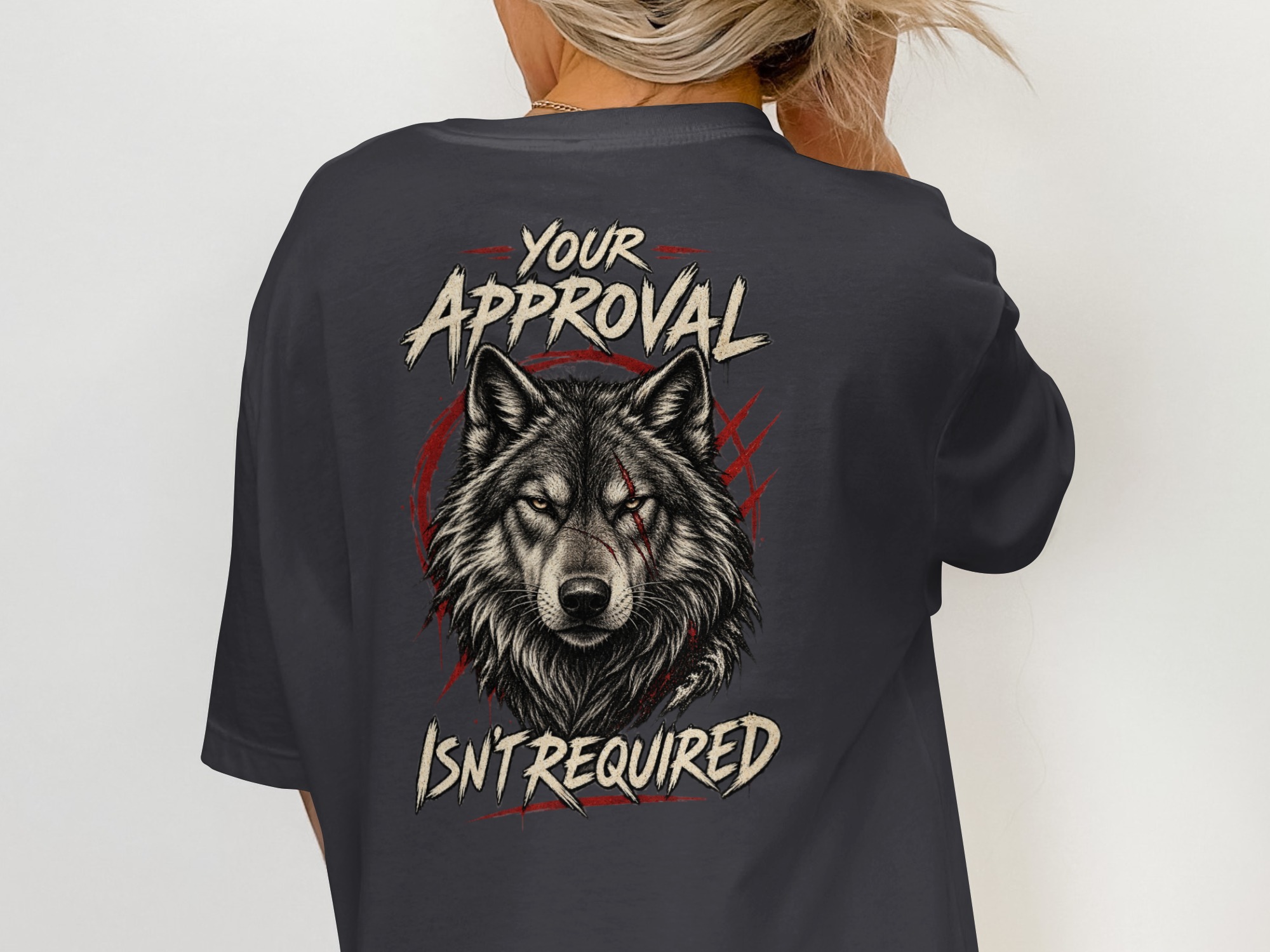 Nightwolf Originals T-Shirt: Fierce Wolf Head Design Tee, Grunge Aesthetic, Animal Lover Gift for Him, Outdoorsman - Image 2