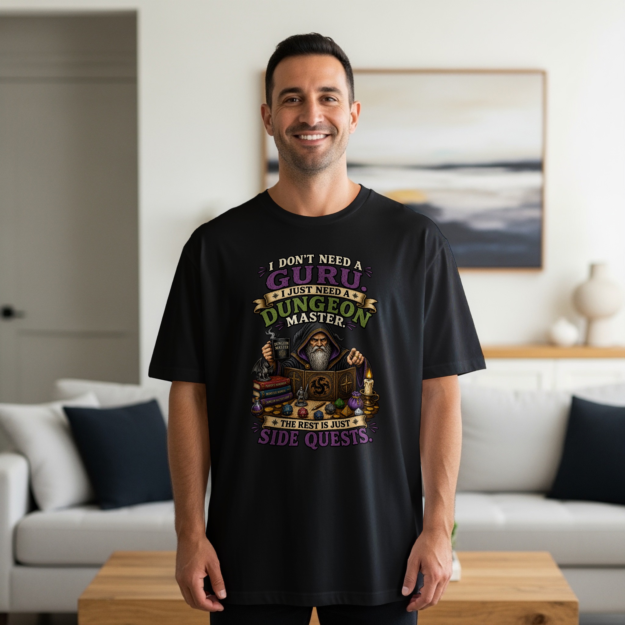 Dungeon Master T-Shirt: Funny DM Gift | TTRPG Gaming Tee | Side Quests Fantasy Roleplaying Apparel for D and D Enthusiasts and Gamers - Image 15