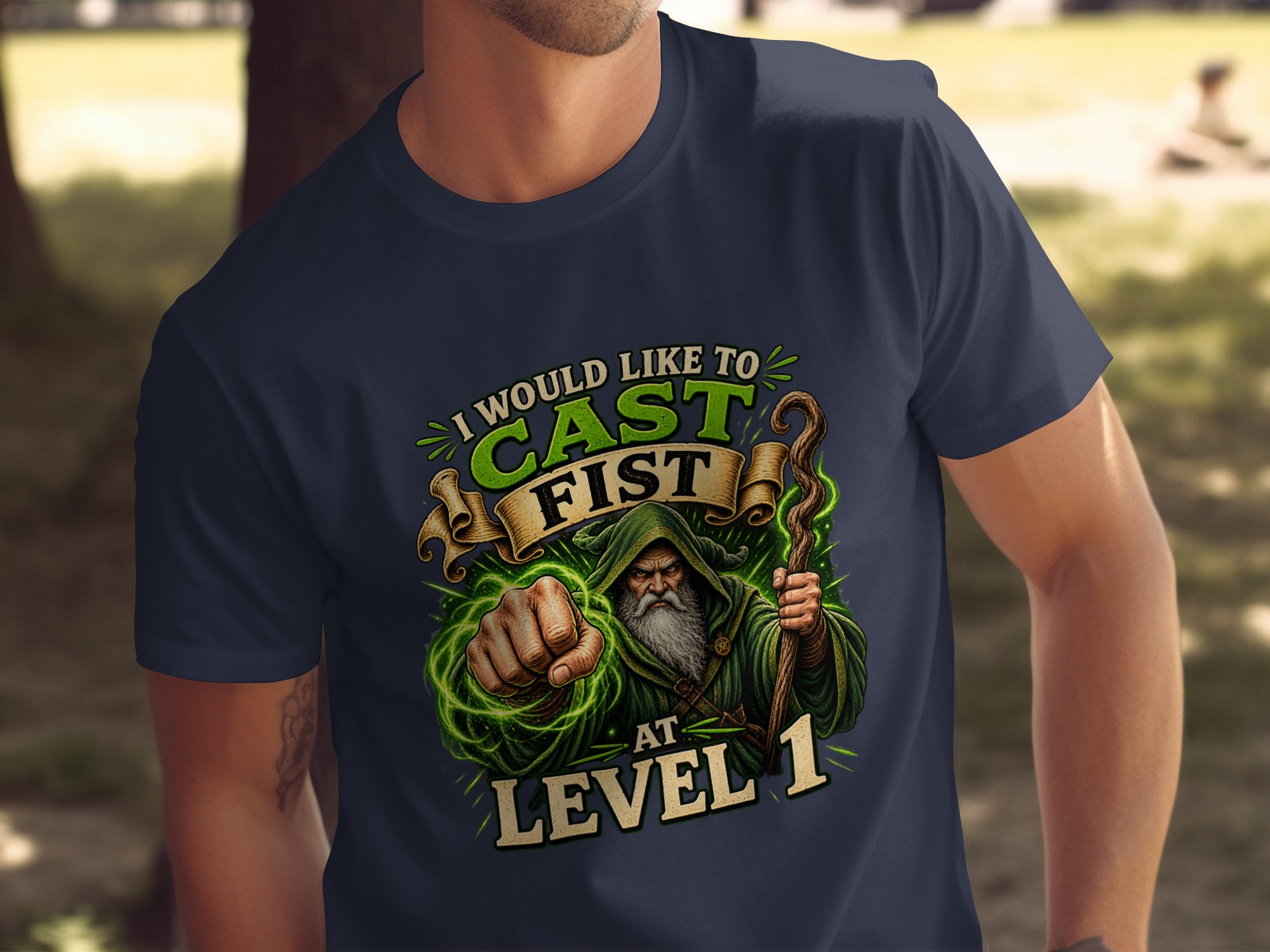 Cast Fist Level 1 Funny Wizard T-Shirt, DnD Gamer RPG Shirt, Sarcastic Fantasy Tee, Dungeons Dragons Gift for DM, Geek Culture Apparel - Image 6
