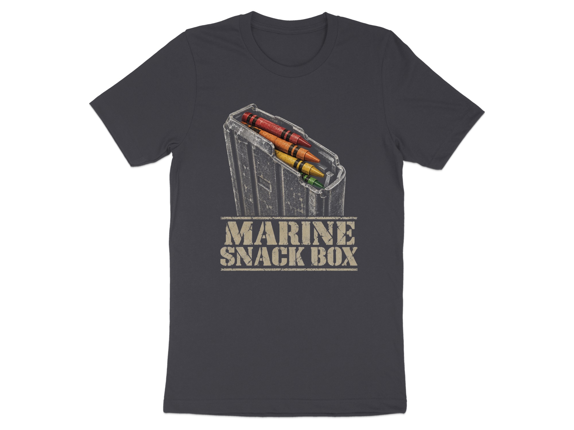 Marine Snack Box T-Shirt Funny Military Humor Shirt Veteran Gift Graphic Tee Tactical Meme Shirt Army USMC Joke Gift for Veteran - Image 10