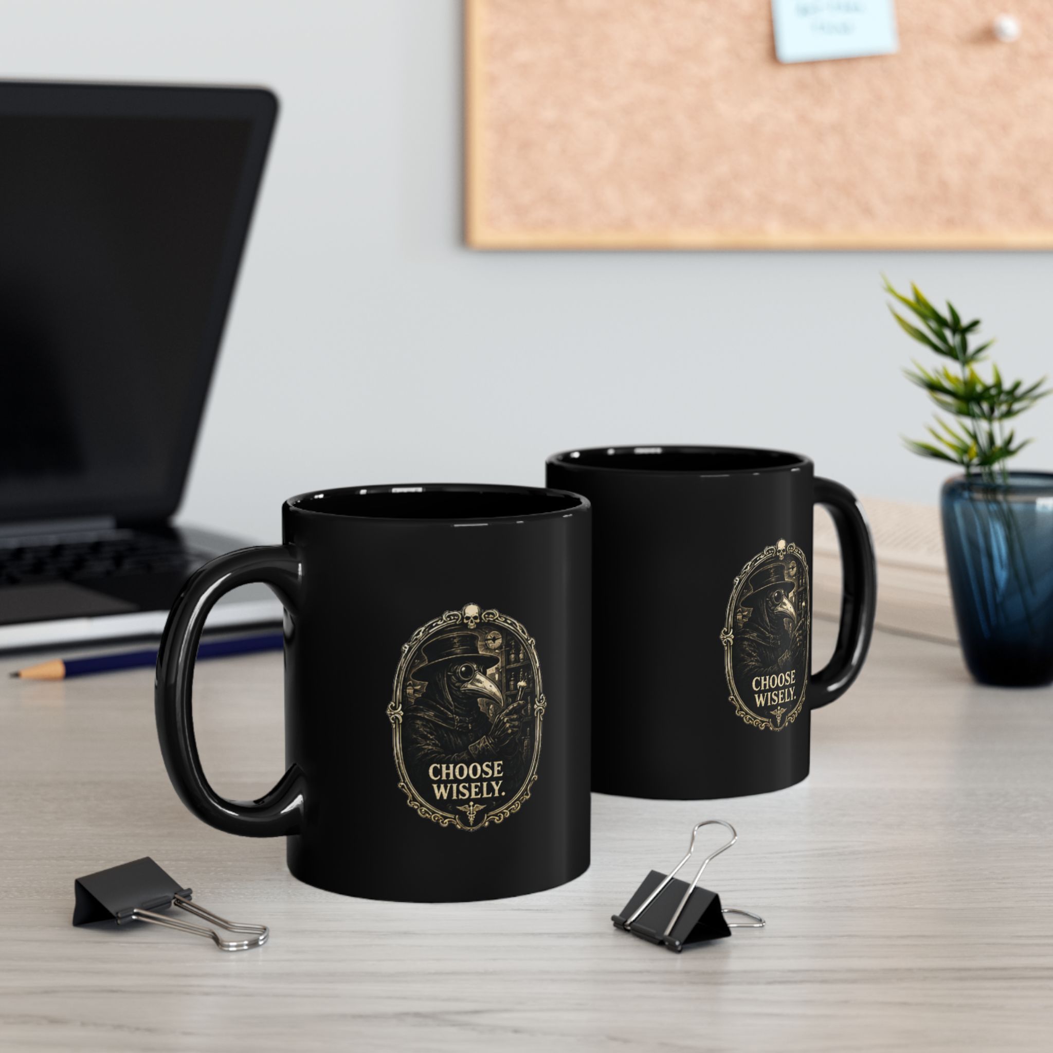 Plague Doctor Mug | Choose Wisely Coffee Cup | Dark Academia Gift | Gothic Drinkware | Spooky Halloween Mug - Image 8