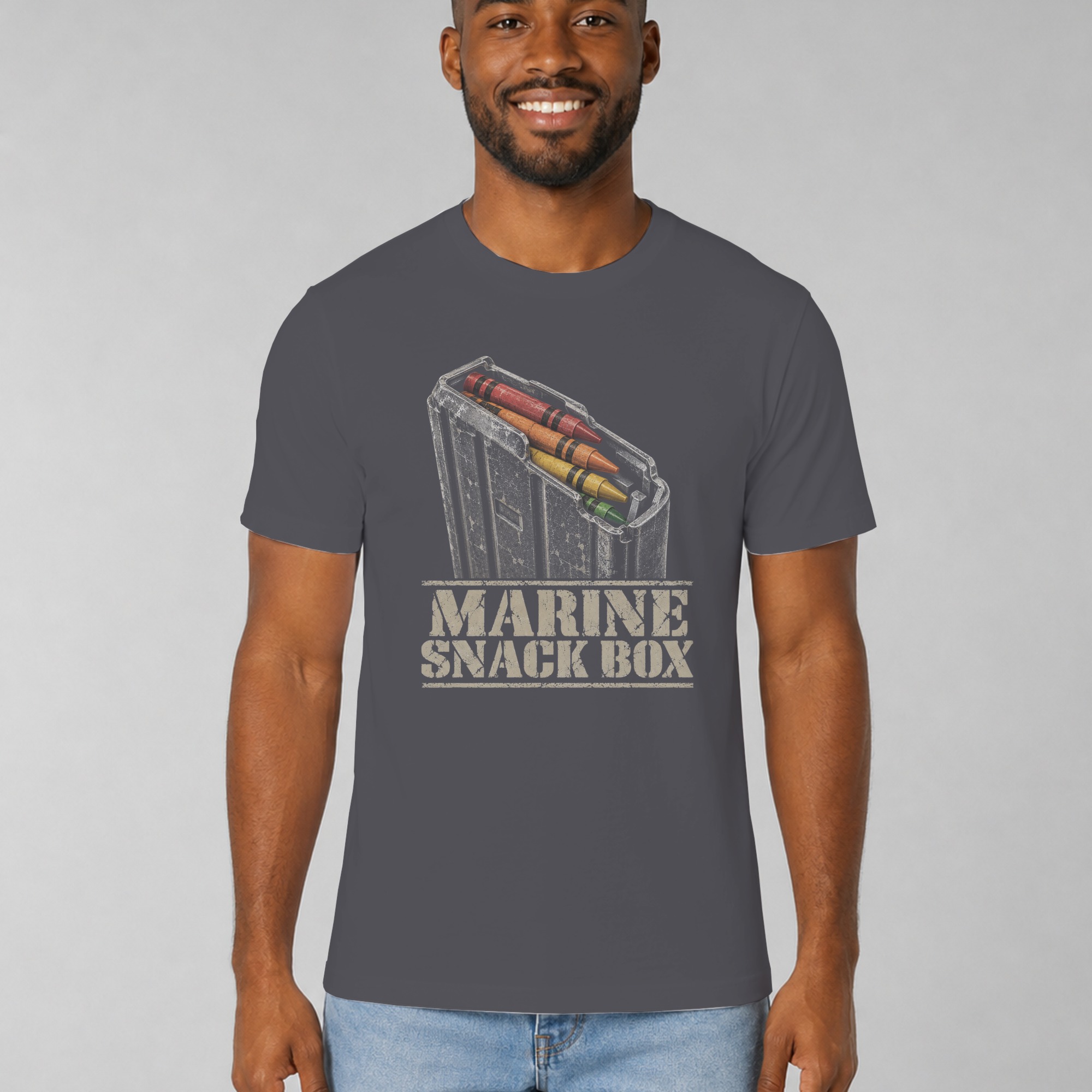 Marine Snack Box T-Shirt Funny Military Humor Shirt Veteran Gift Graphic Tee Tactical Meme Shirt Army USMC Joke Gift for Veteran - Image 12