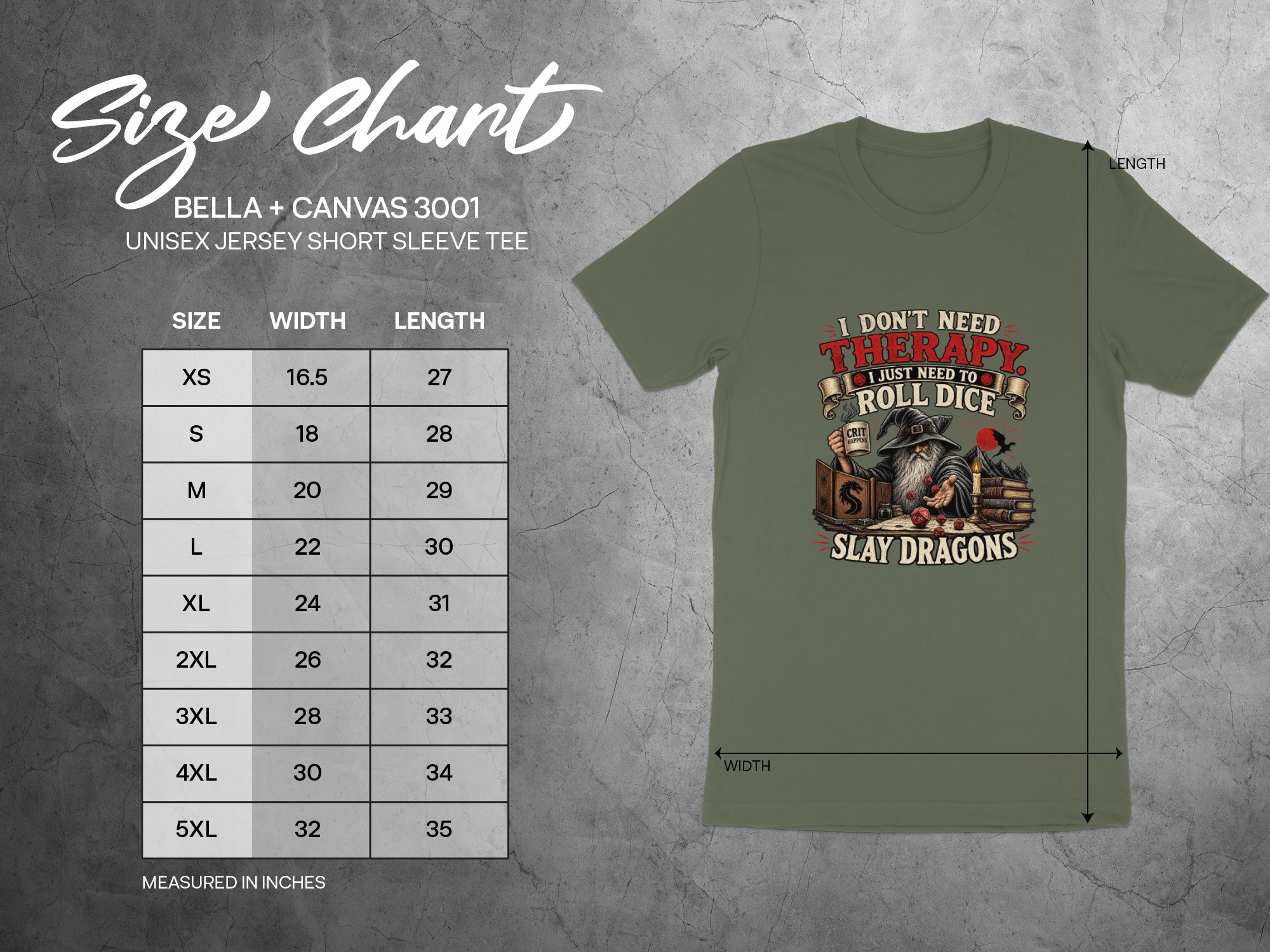 D&D Therapy T-Shirt | Roll Dice Slay Dragons Shirt | Funny Gamer Gift | Dungeon Master RPG Tee | Fantasy Wizard Gaming Apparel - Image 16