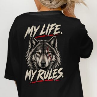 Nightwolf T-Shirt, Distressed Wolf Head Graphic Tee, Grunge Style Mens Shirt, Edgy Wolf Lover Gift, Wilderness Inspired Top