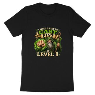 Cast Fist Level 1 Funny Wizard T-Shirt, DnD Gamer RPG Shirt, Sarcastic Fantasy Tee, Dungeons Dragons Gift for DM, Geek Culture Apparel