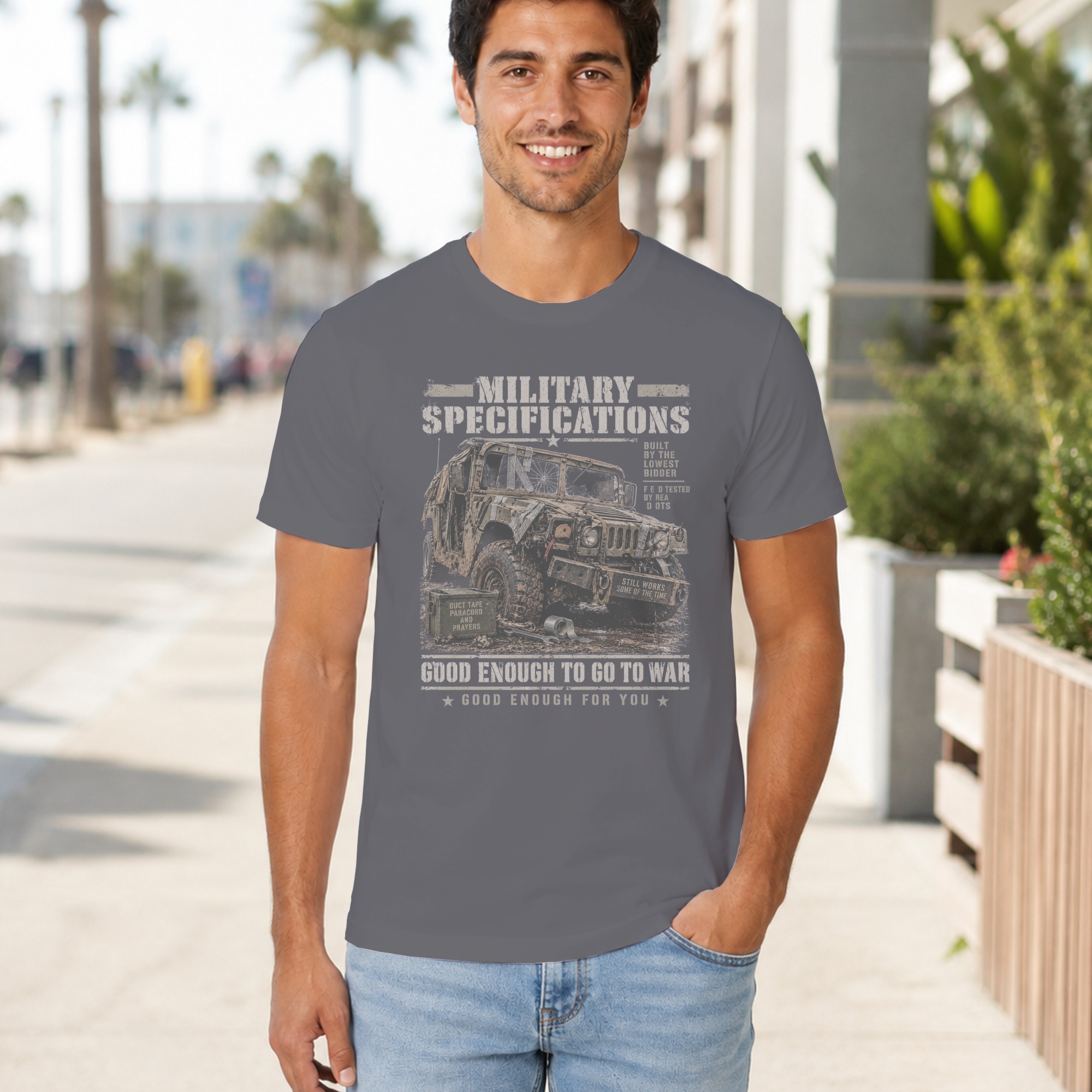 Military Humor T-Shirt Funny Veteran Shirt Military Specs Graphic Tee Sarcastic Army Gift Tactical Mechanic Shirt Funny Gift for Him - Image 8
