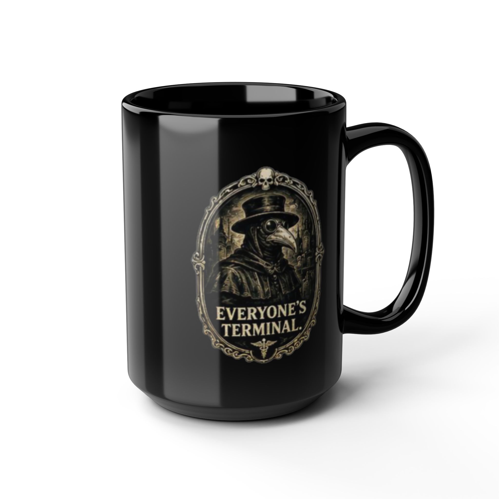 Plague Doctor Mug, 'Everyone's Terminal' Dark Academia Gothic Funny Coffee Cup - Macabre Medical Humor Gift - Image 12