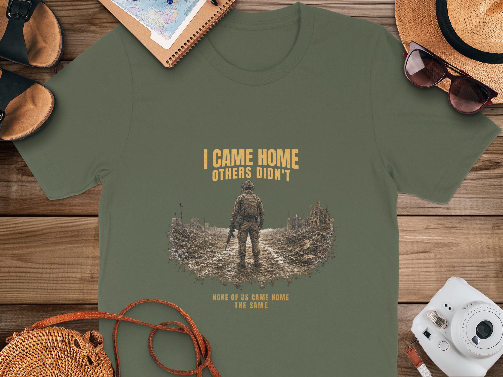 Veteran T-Shirt, Military Homecoming Gift for Him, Soldier Memorial Tee, Patriotic I Came Home Others Didn't Shirt - Image 15