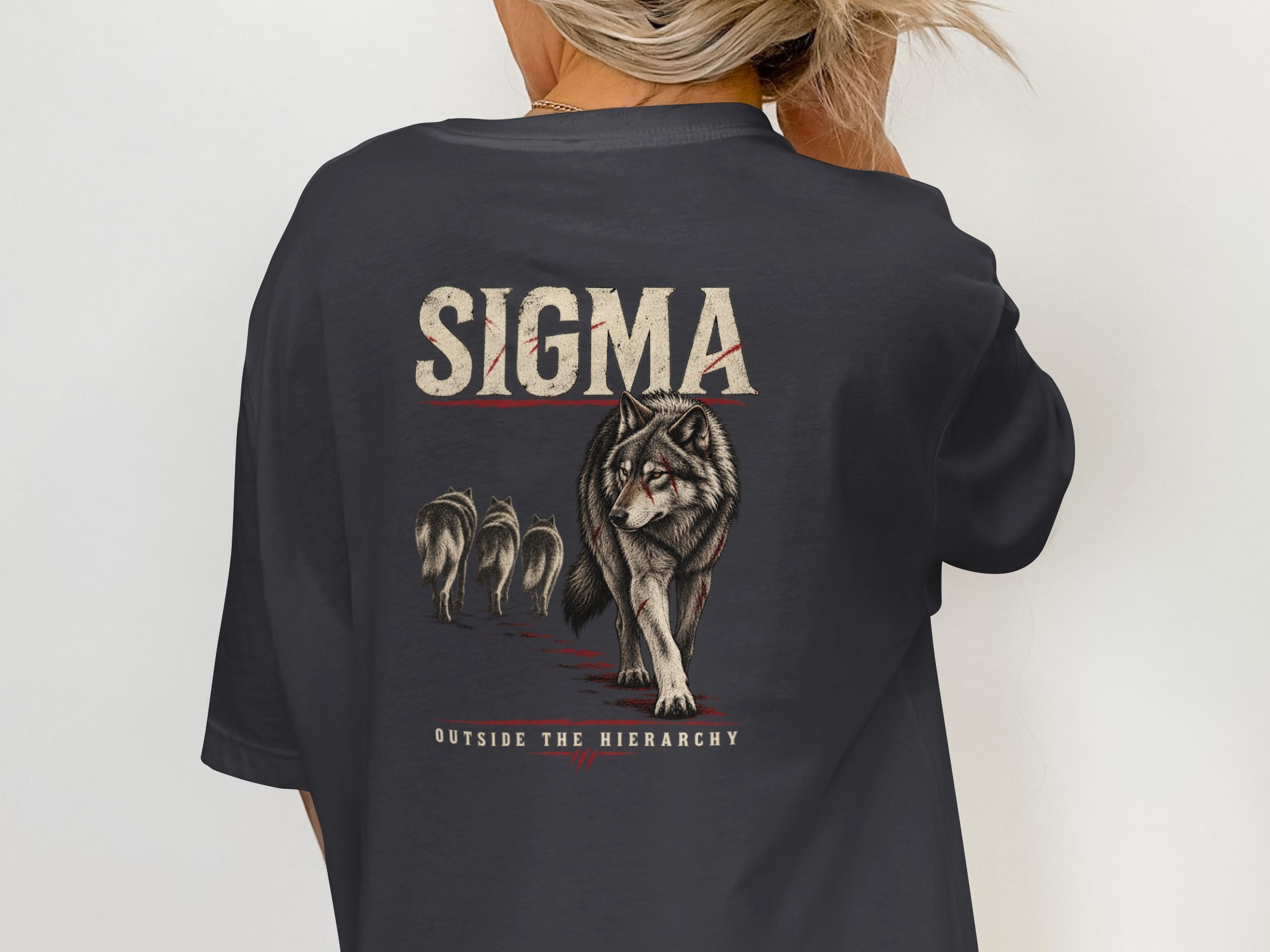 Night Wolf T-Shirt Men | Distressed Wolf Head Graphic Tee | Rugged Animal Print Shirt | Vintage Style Gift For Him | Alpha Wolf Apparel