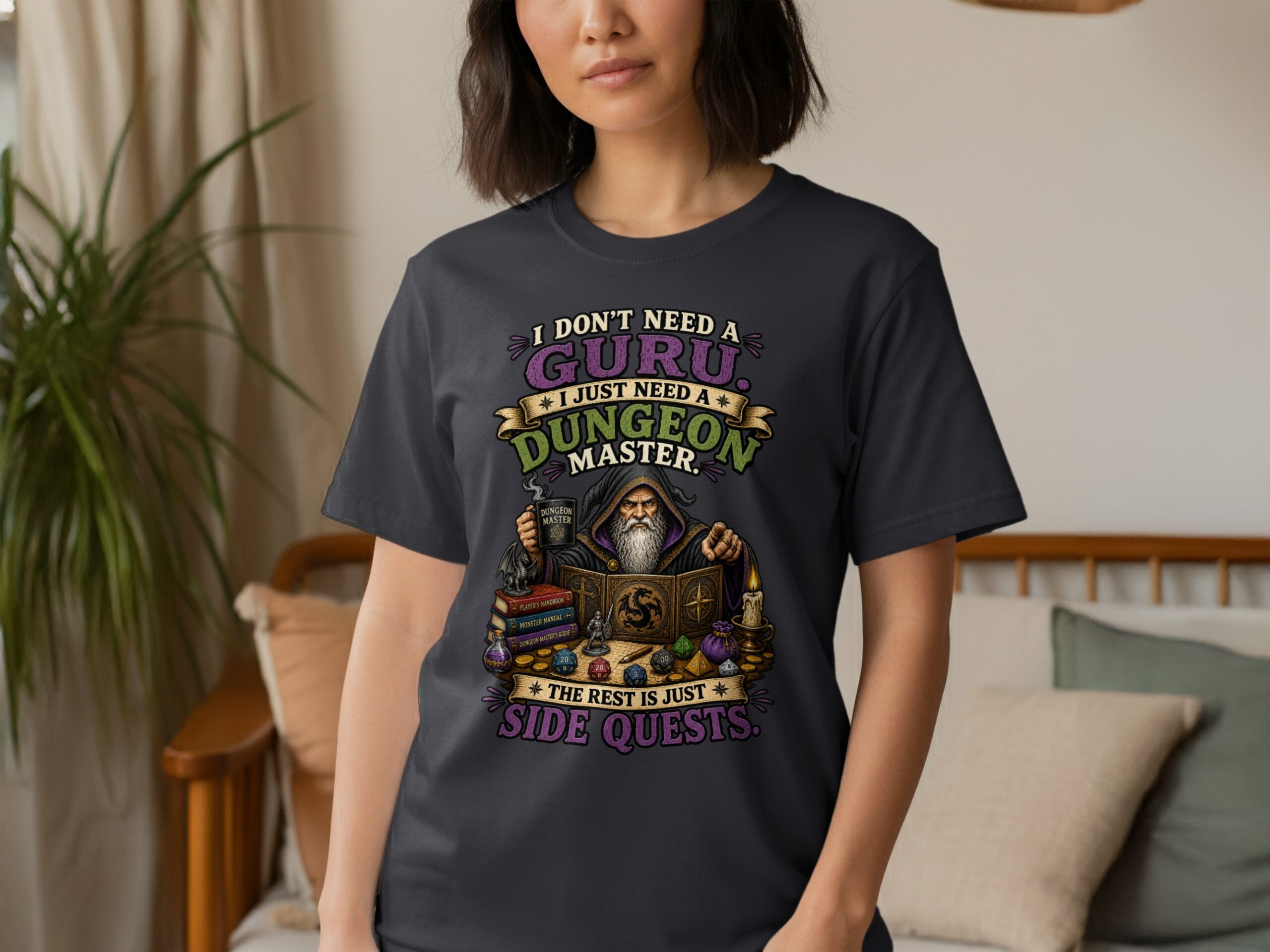 Dungeon Master T-Shirt: Funny DM Gift | TTRPG Gaming Tee | Side Quests Fantasy Roleplaying Apparel for D and D Enthusiasts and Gamers - Image 13