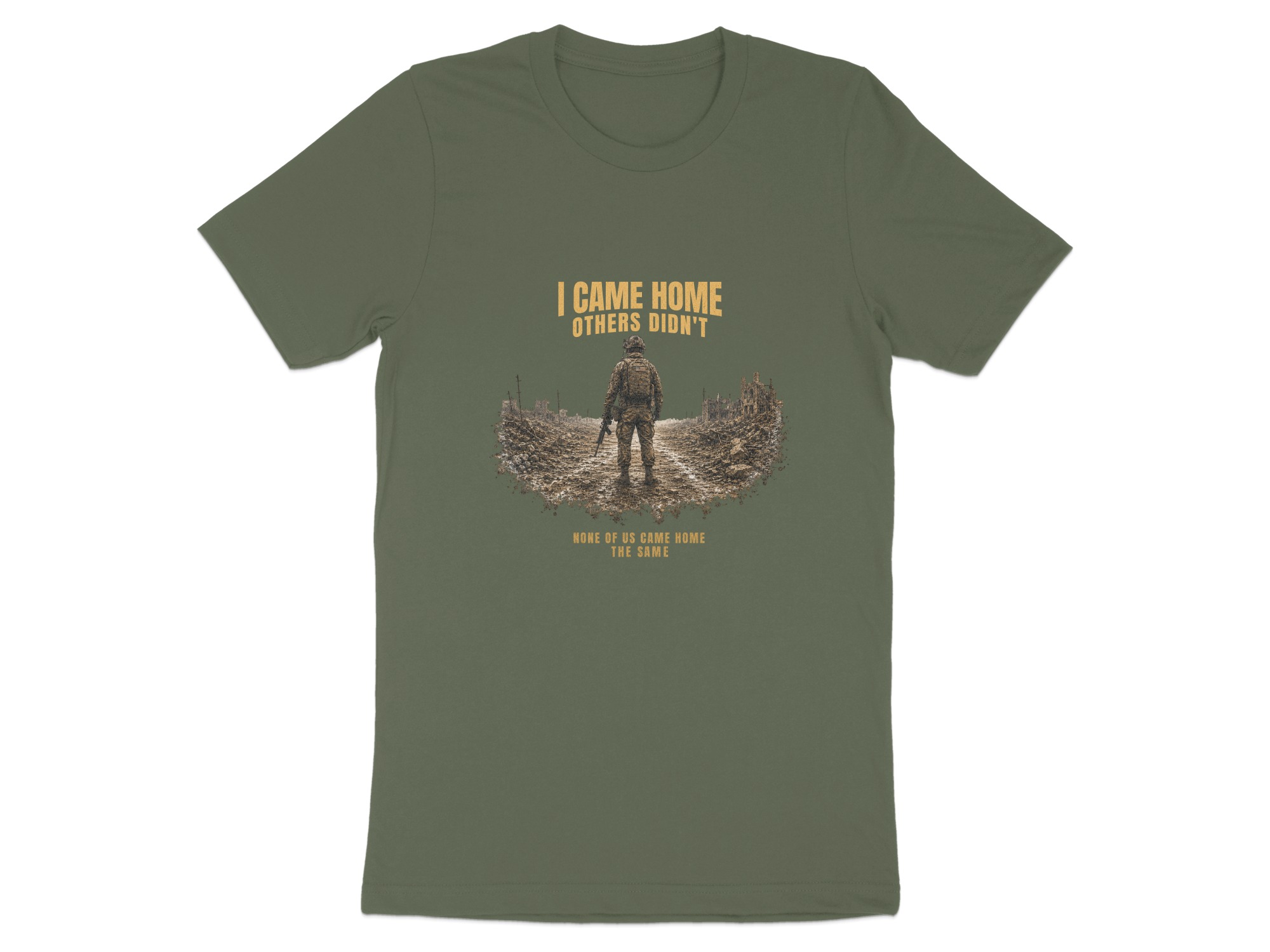 Veteran T-Shirt, Military Homecoming Gift for Him, Soldier Memorial Tee, Patriotic I Came Home Others Didn't Shirt - Image 3