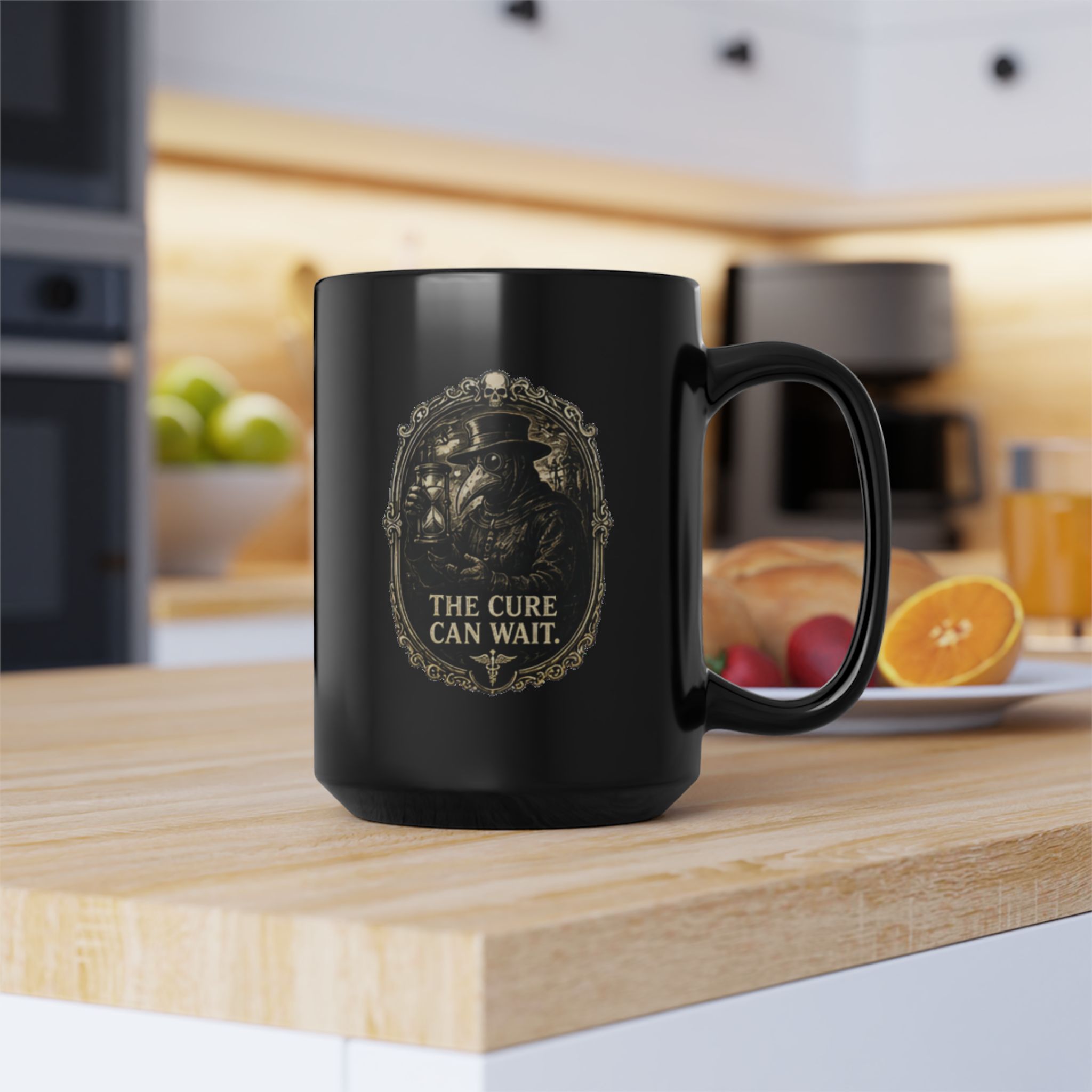 Gothic Plague Doctor Mug 'The Cure Can Wait' | Dark Academia History Coffee Cup, Macabre Medical Gift, Steampunk Art Tea Mug - Image 13