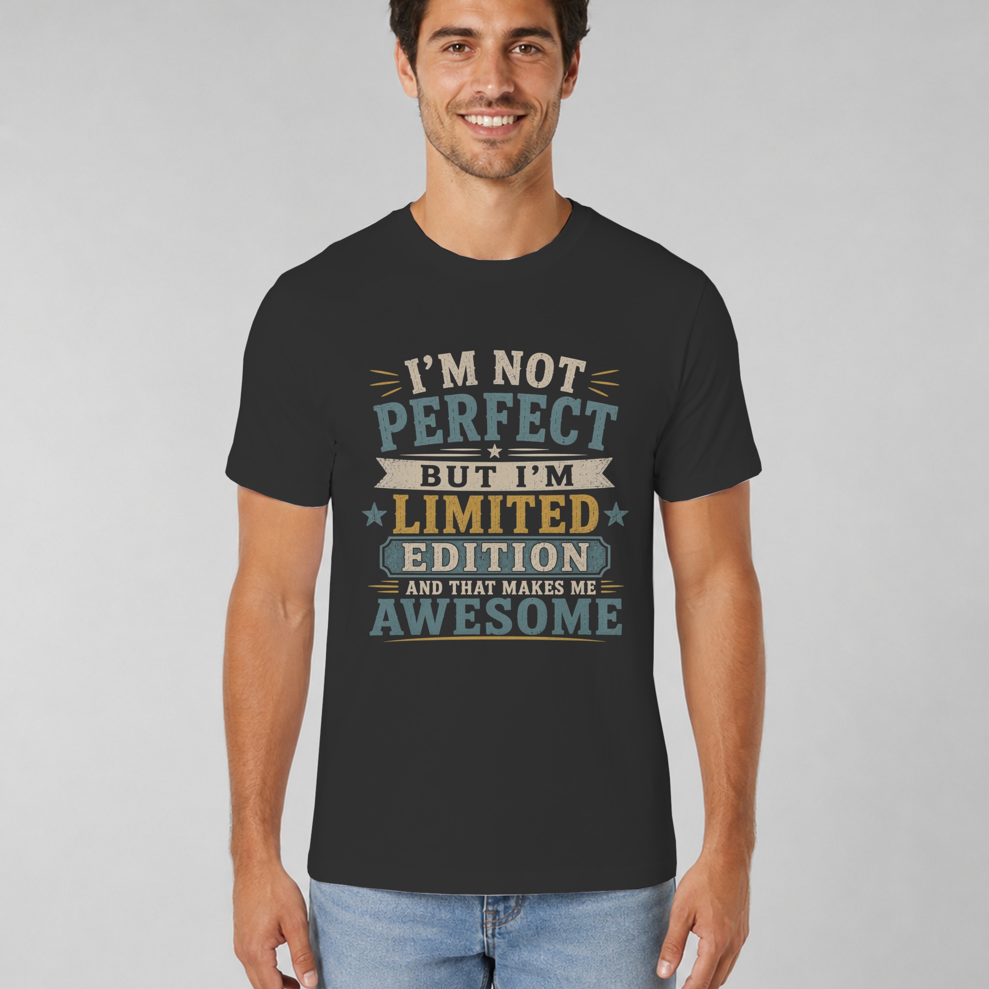 Limited Edition T-Shirt, Funny Vintage Graphic Tee, Sarcastic Quote Shirt, Retro Distressed Birthday Gift Top, Im Not Perfect Awesome Shirt - Image 8