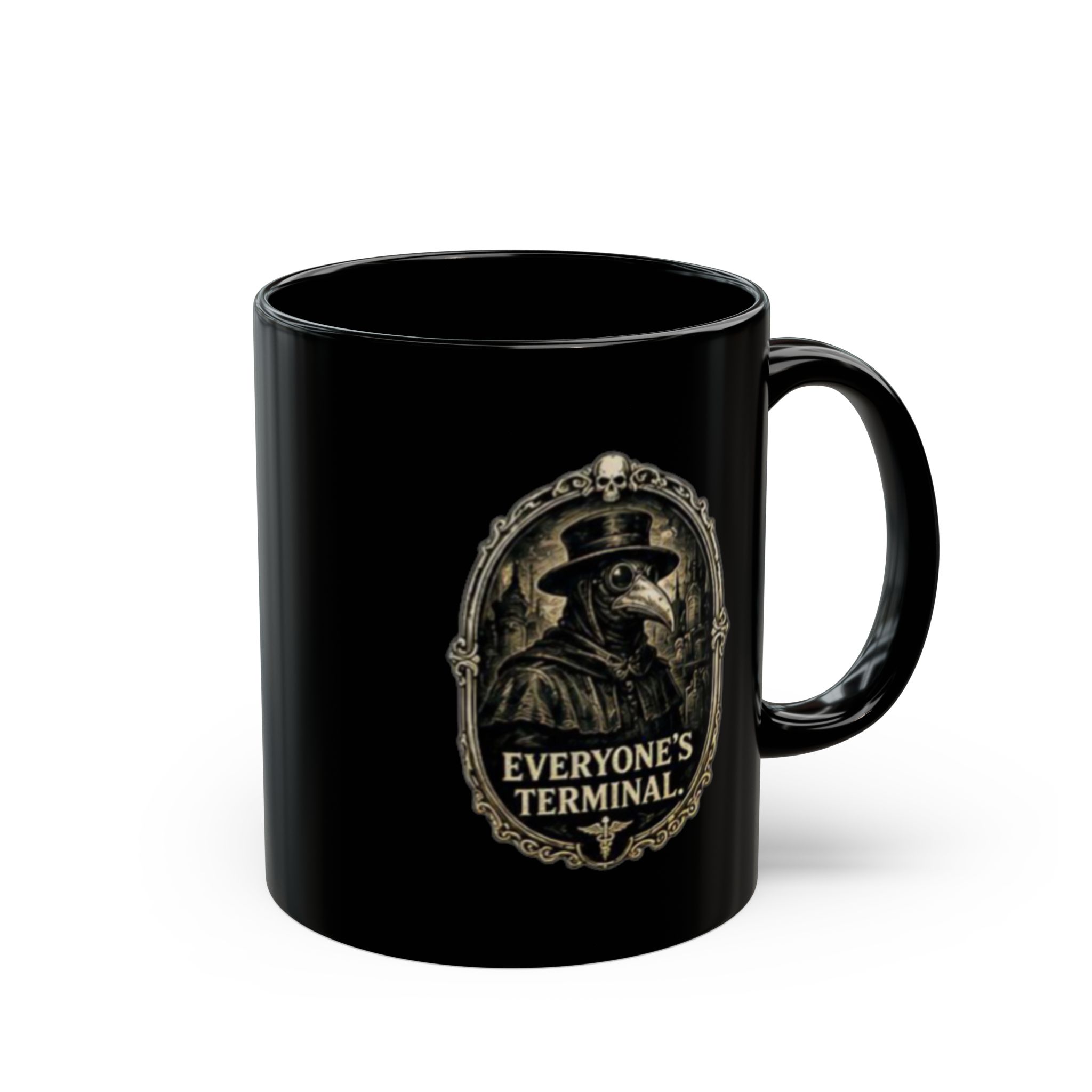Plague Doctor Mug, 'Everyone's Terminal' Dark Academia Gothic Funny Coffee Cup - Macabre Medical Humor Gift - Image 11