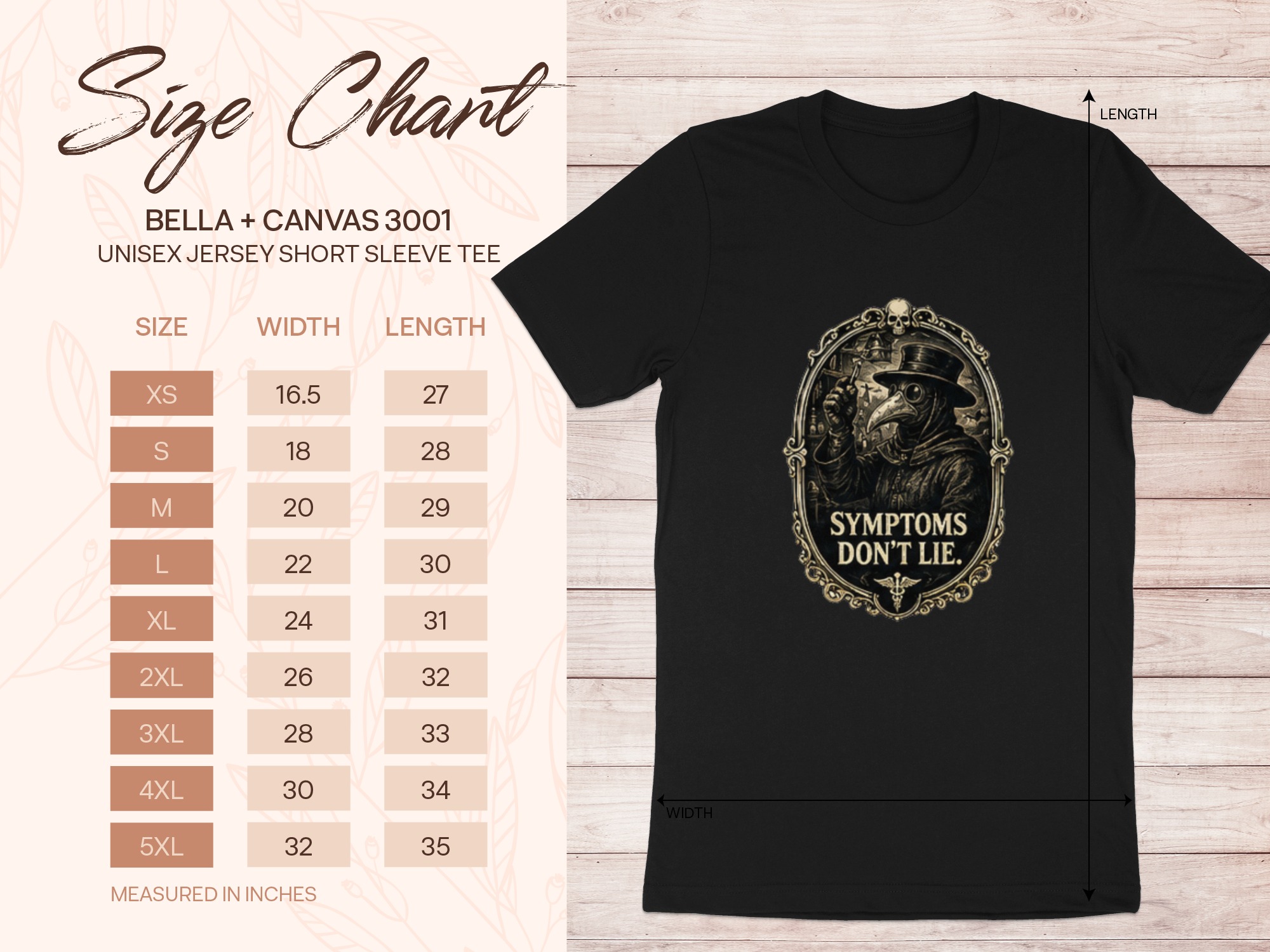 Plague Doctor Gothic T-Shirt | Dark Academia Medical History Tee | Vintage Macabre 'Symptoms Don't Lie' Graphic Shirt - Image 13