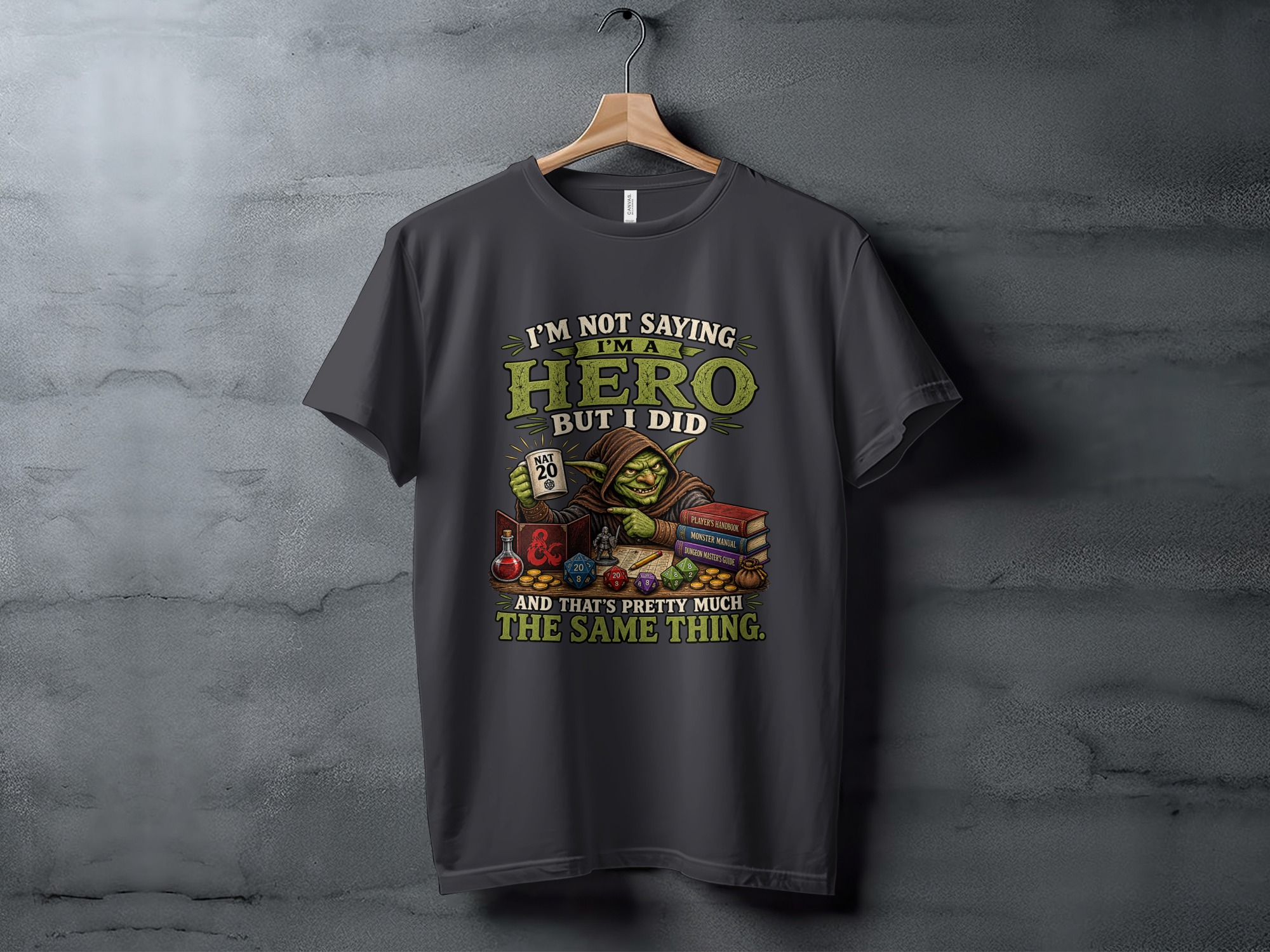 DnD Hero T-Shirt, Nat 20 Gamer RPG Tee, Funny Tabletop Gaming Shirt, Dungeon Master Gift, Geek Culture Fantasy Roleplay Top - Image 9
