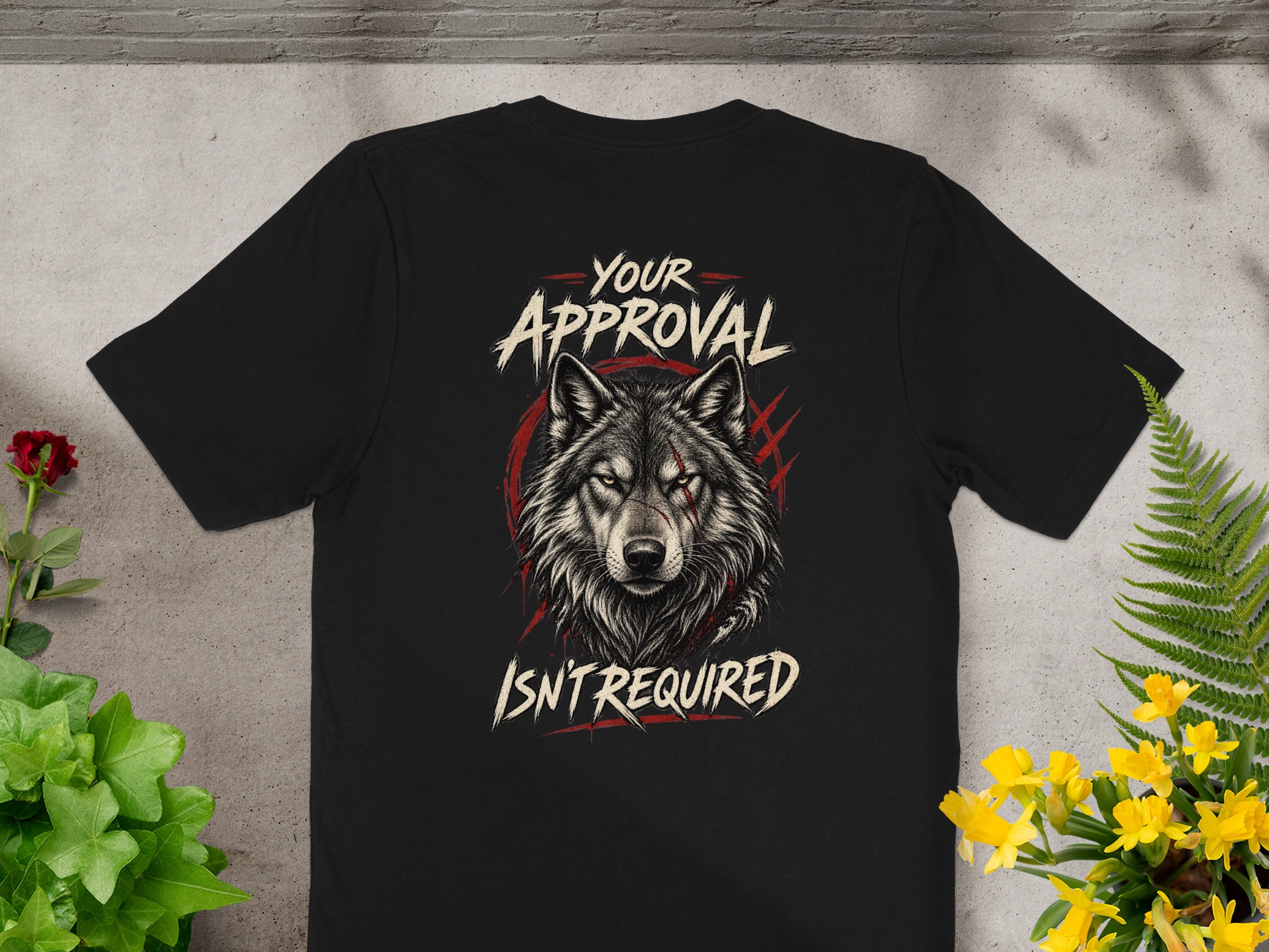 Nightwolf Originals T-Shirt: Fierce Wolf Head Design Tee, Grunge Aesthetic, Animal Lover Gift for Him, Outdoorsman - Image 3