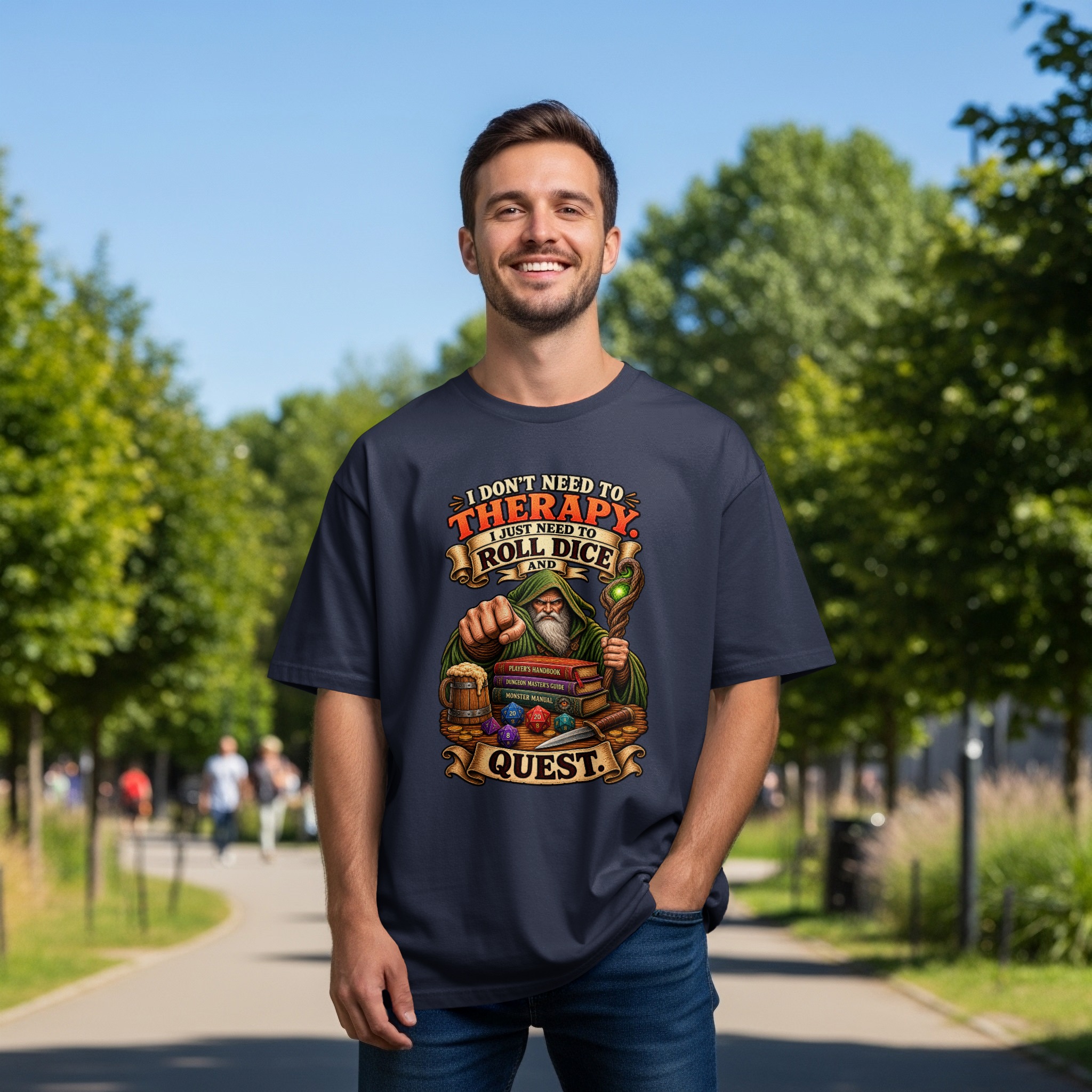 Roll Dice Quest Dungeons Dragons T-Shirt, Funny RPG Gaming Tee, Dungeon Master Gift, Fantasy Wizard Gamer Apparel - Image 14