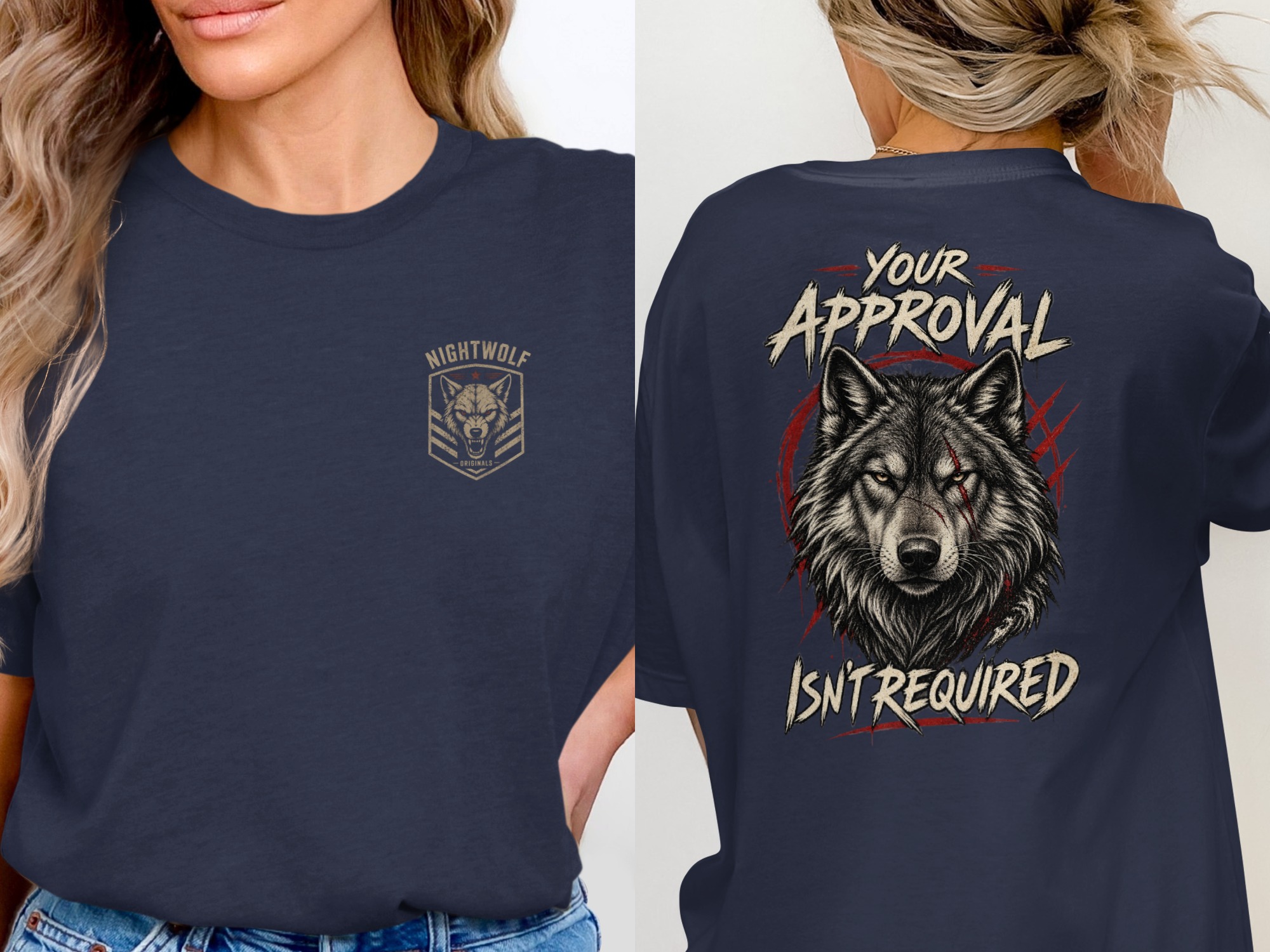Nightwolf Originals T-Shirt: Fierce Wolf Head Design Tee, Grunge Aesthetic, Animal Lover Gift for Him, Outdoorsman - Image 13