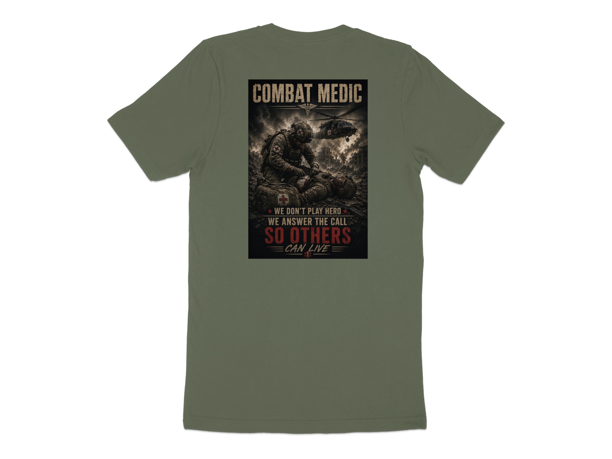 TITLE Combat Medic T-Shirt, So Others May Live, Army 68W Military Medic Shirt, Veteran Tactical Medical Gift, Star of Life Graphic Tee - Image 8