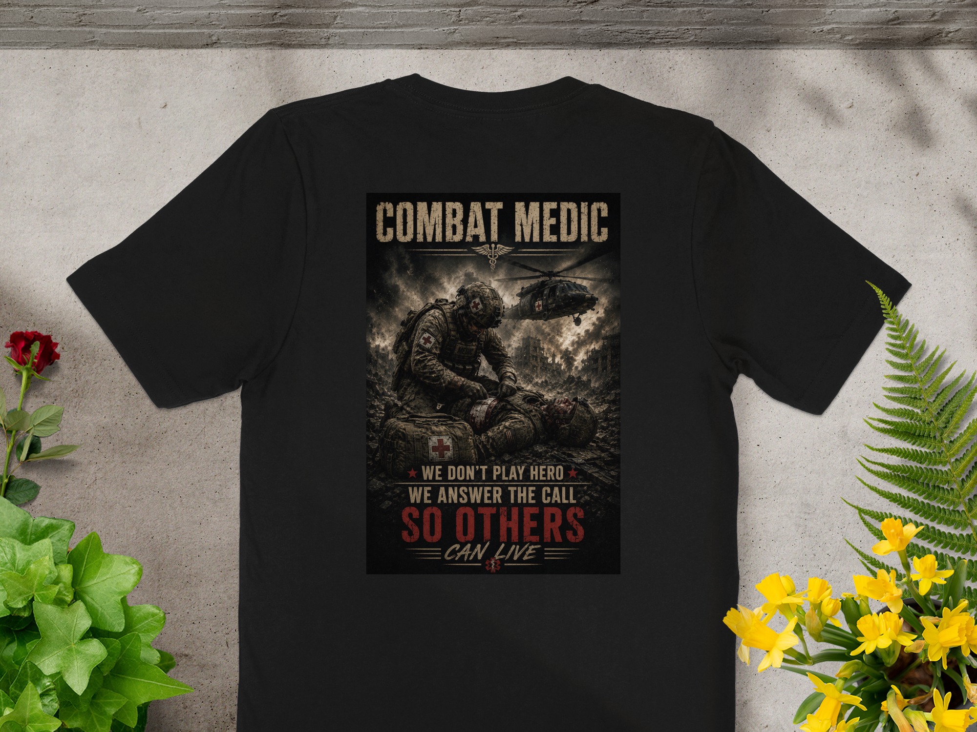 TITLE Combat Medic T-Shirt, So Others May Live, Army 68W Military Medic Shirt, Veteran Tactical Medical Gift, Star of Life Graphic Tee - Image 9