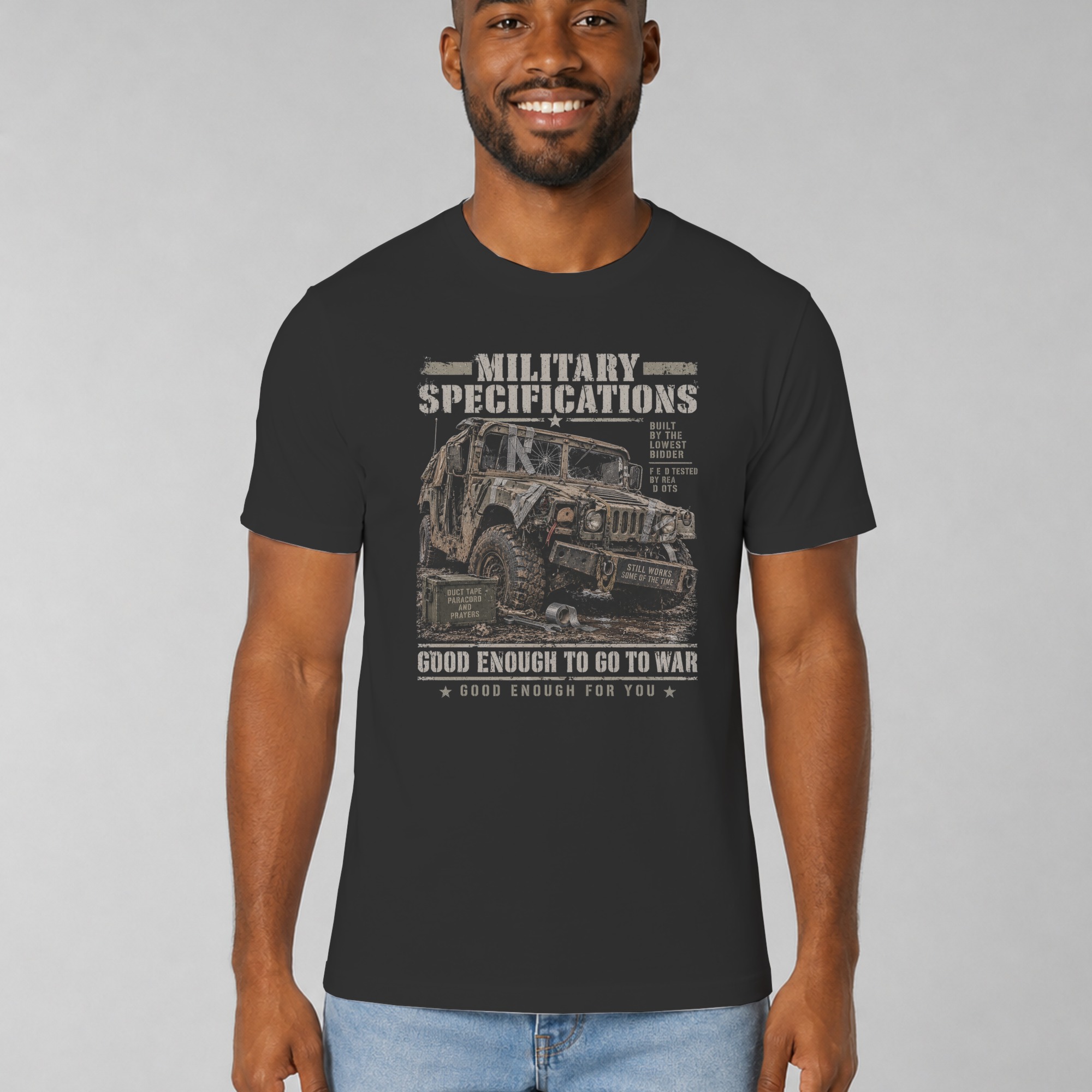 Military Humor T-Shirt Funny Veteran Shirt Military Specs Graphic Tee Sarcastic Army Gift Tactical Mechanic Shirt Funny Gift for Him - Image 5