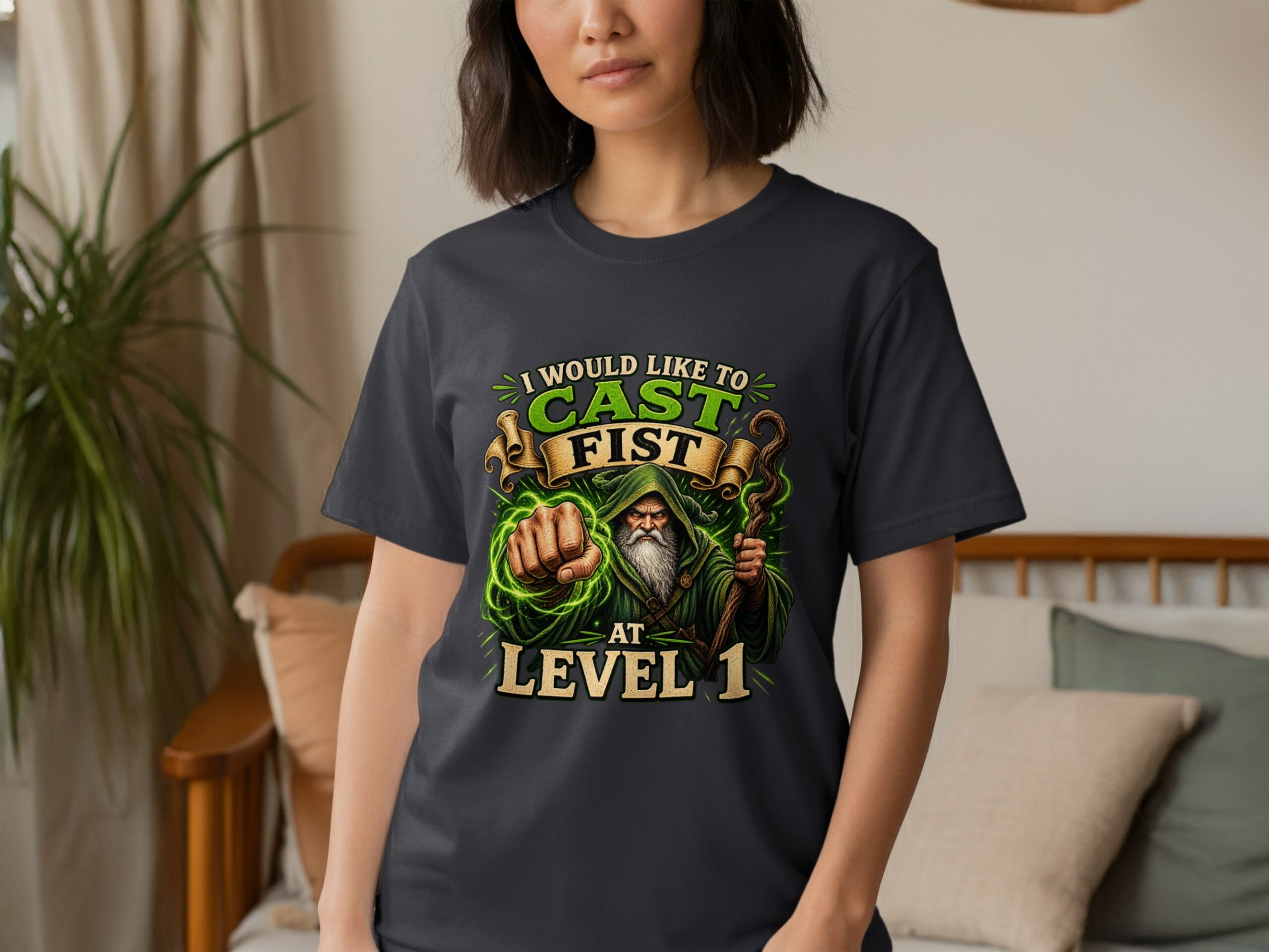 Cast Fist Level 1 Funny Wizard T-Shirt, DnD Gamer RPG Shirt, Sarcastic Fantasy Tee, Dungeons Dragons Gift for DM, Geek Culture Apparel - Image 13