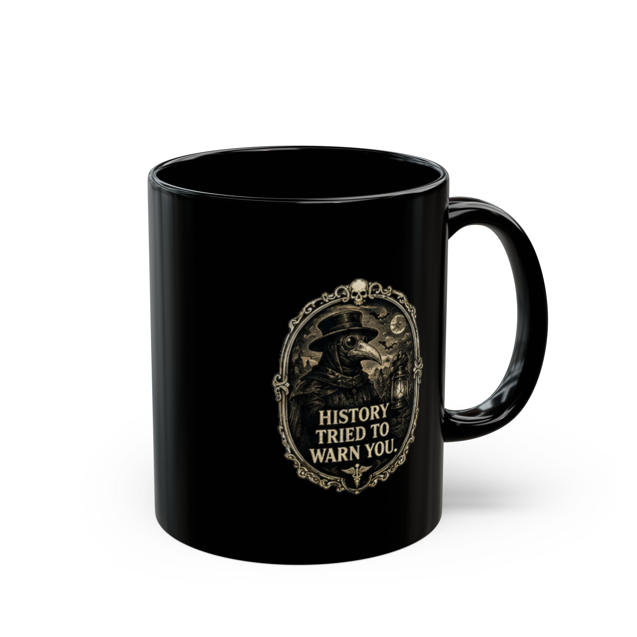 Plague Doctor Coffee Mug, History Tried To Warn You Dark Academia Gothic Gift Cup, Unique Steampunk Vibe Tea Mug - Image 11