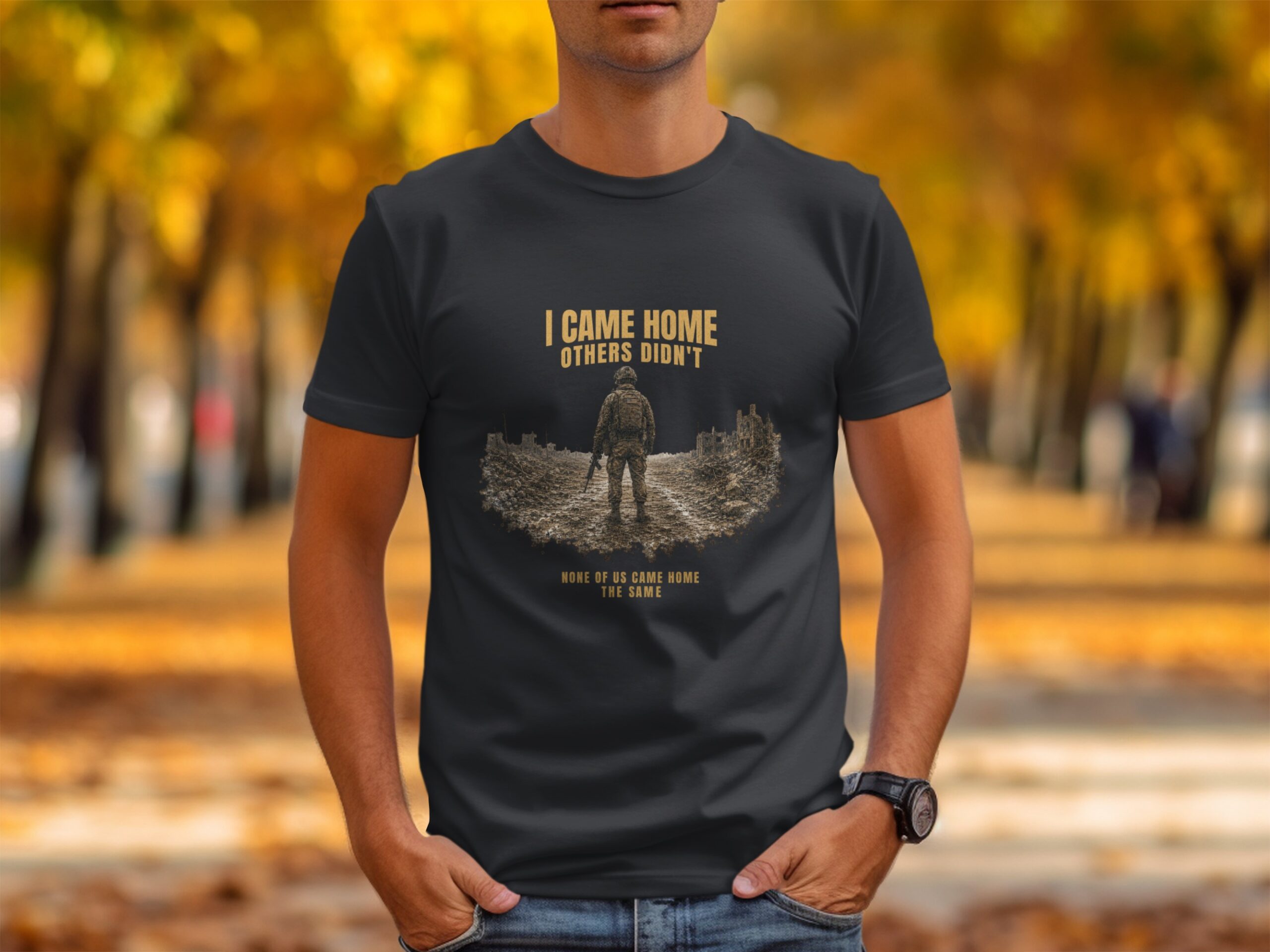 Veteran T-Shirt, Military Homecoming Gift for Him, Soldier Memorial Tee, Patriotic I Came Home Others Didn't Shirt - Image 9