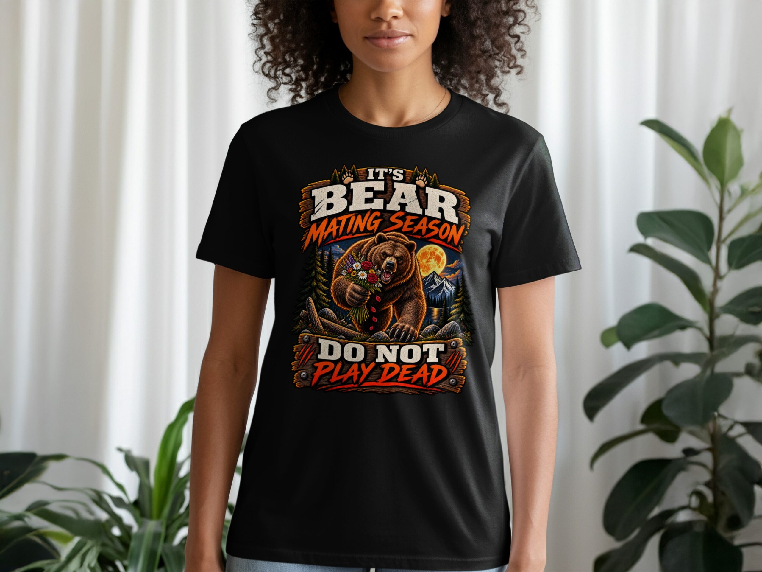 Bear Mating Season T-Shirt, Funny Camping Shirt, Do Not Play Dead Sarcastic Outdoor Hiking Graphic Tee, Humorous Nature Wilderness Gag Gift - Image 10