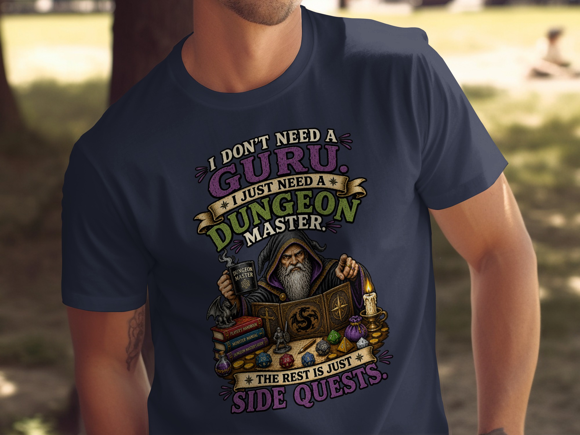 Dungeon Master T-Shirt: Funny DM Gift | TTRPG Gaming Tee | Side Quests Fantasy Roleplaying Apparel for D and D Enthusiasts and Gamers - Image 6