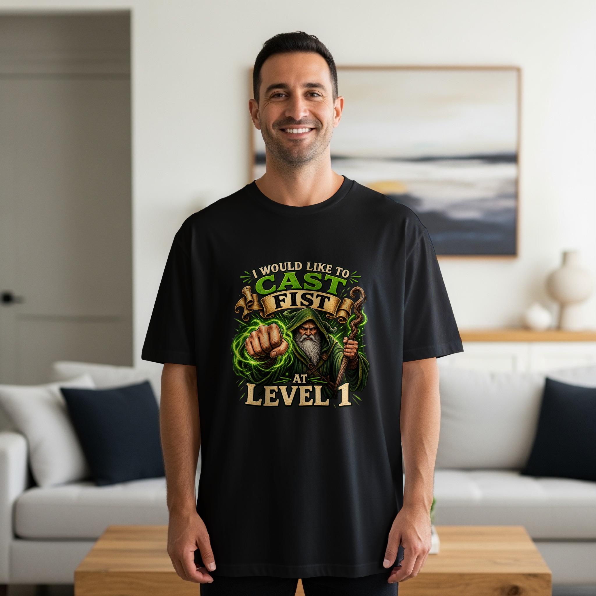 Cast Fist Level 1 Funny Wizard T-Shirt, DnD Gamer RPG Shirt, Sarcastic Fantasy Tee, Dungeons Dragons Gift for DM, Geek Culture Apparel - Image 15