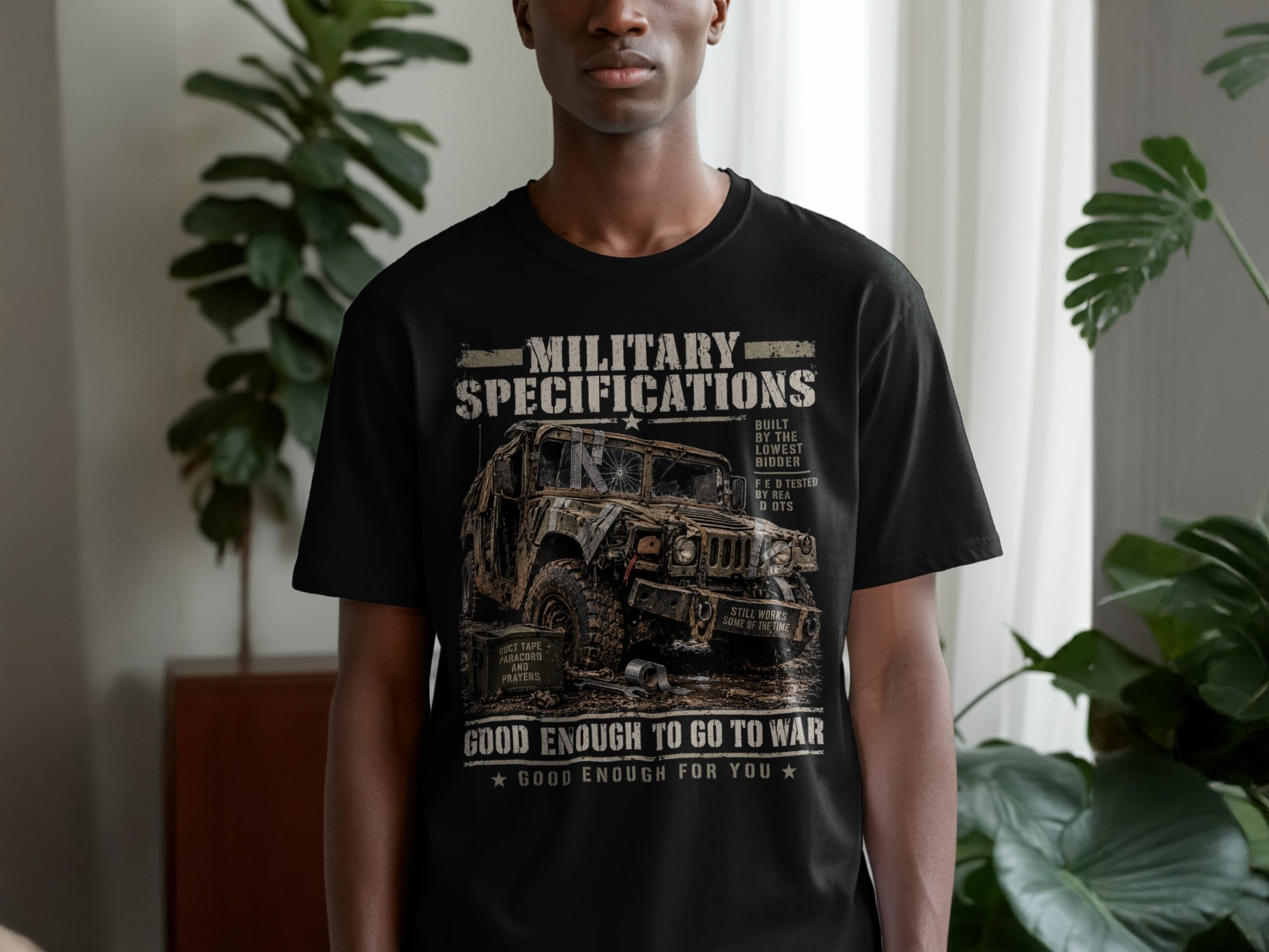 Military Humor T-Shirt Funny Veteran Shirt Military Specs Graphic Tee Sarcastic Army Gift Tactical Mechanic Shirt Funny Gift for Him - Image 2