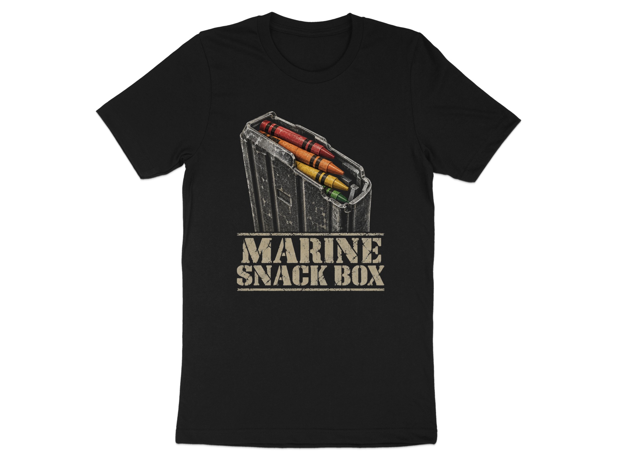 Marine Snack Box T-Shirt Funny Military Humor Shirt Veteran Gift Graphic Tee Tactical Meme Shirt Army USMC Joke Gift for Veteran - Image 9