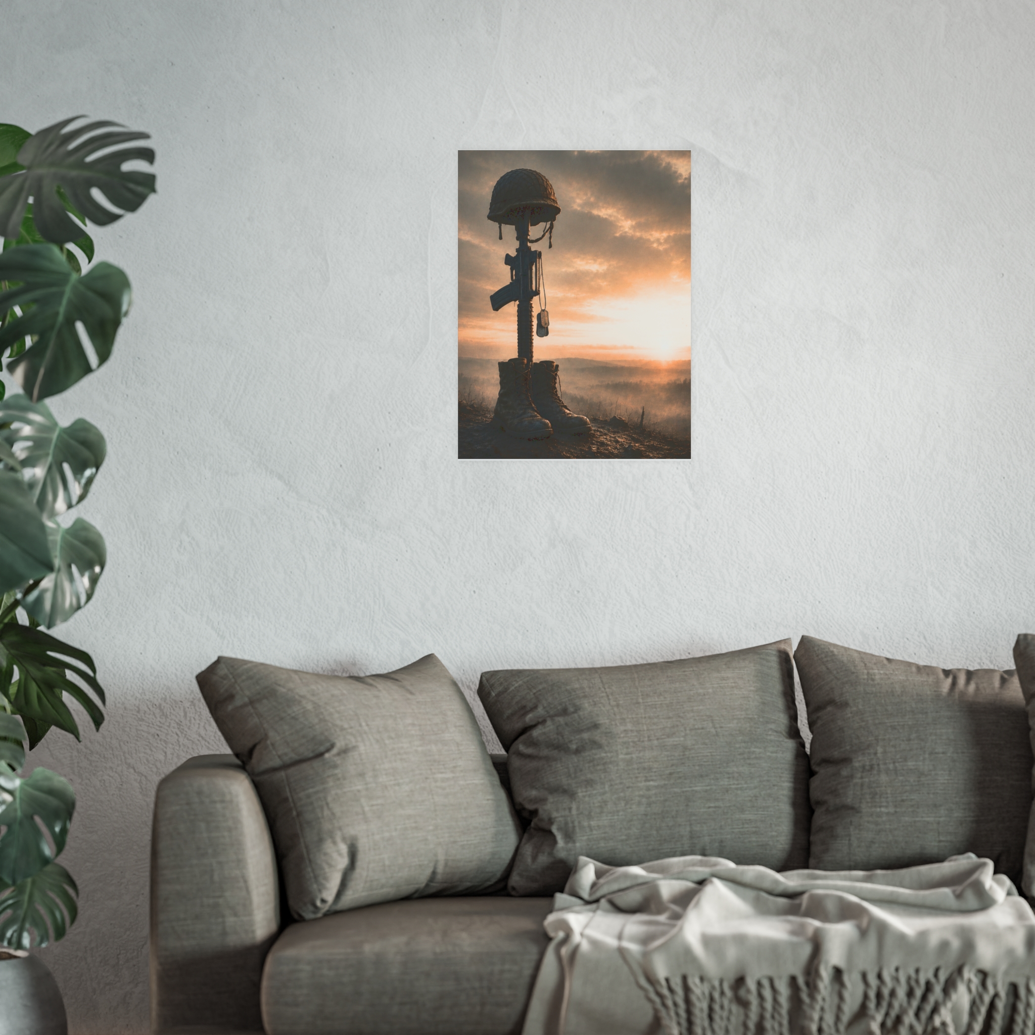 Fallen Soldier Memorial Poster | Military Tribute Wall Art Print, Veteran Remembrance Decor, Patriotic Gift - Image 3