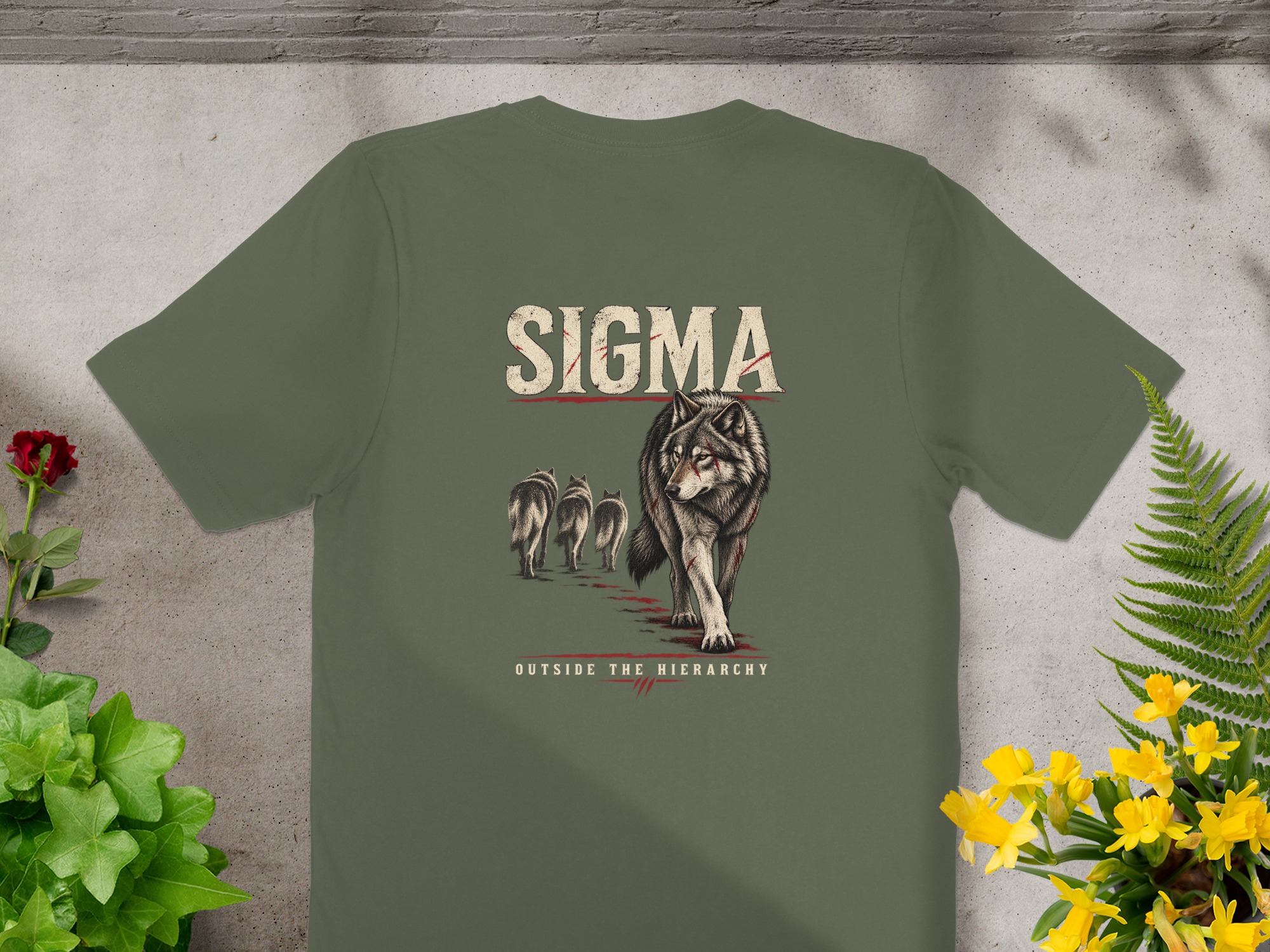Night Wolf T-Shirt Men | Distressed Wolf Head Graphic Tee | Rugged Animal Print Shirt | Vintage Style Gift For Him | Alpha Wolf Apparel - Image 13
