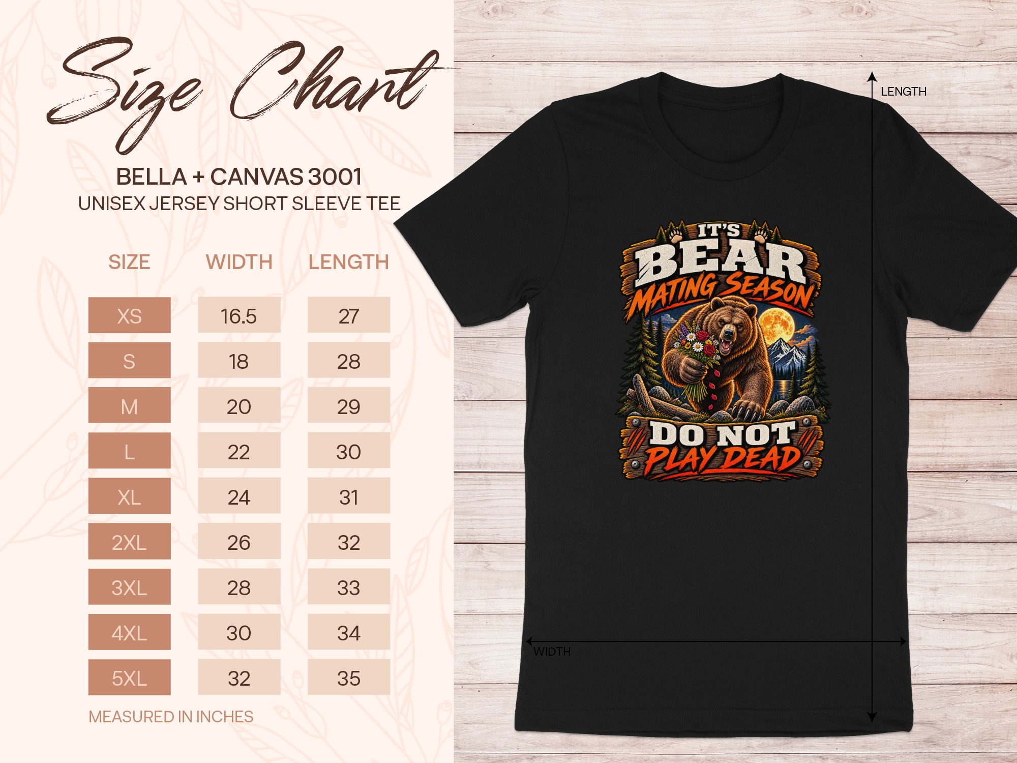 Bear Mating Season T-Shirt, Funny Camping Shirt, Do Not Play Dead Sarcastic Outdoor Hiking Graphic Tee, Humorous Nature Wilderness Gag Gift - Image 15