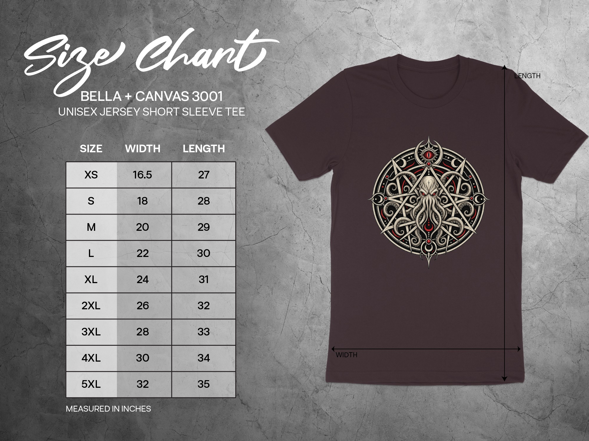 Lovecraftian Cthulhu Pentagram T-Shirt, Eldritch Horror Eye Gothic Occult Graphic Tee for Dark Academia Fans & Fantasy Fan Gift - Image 9