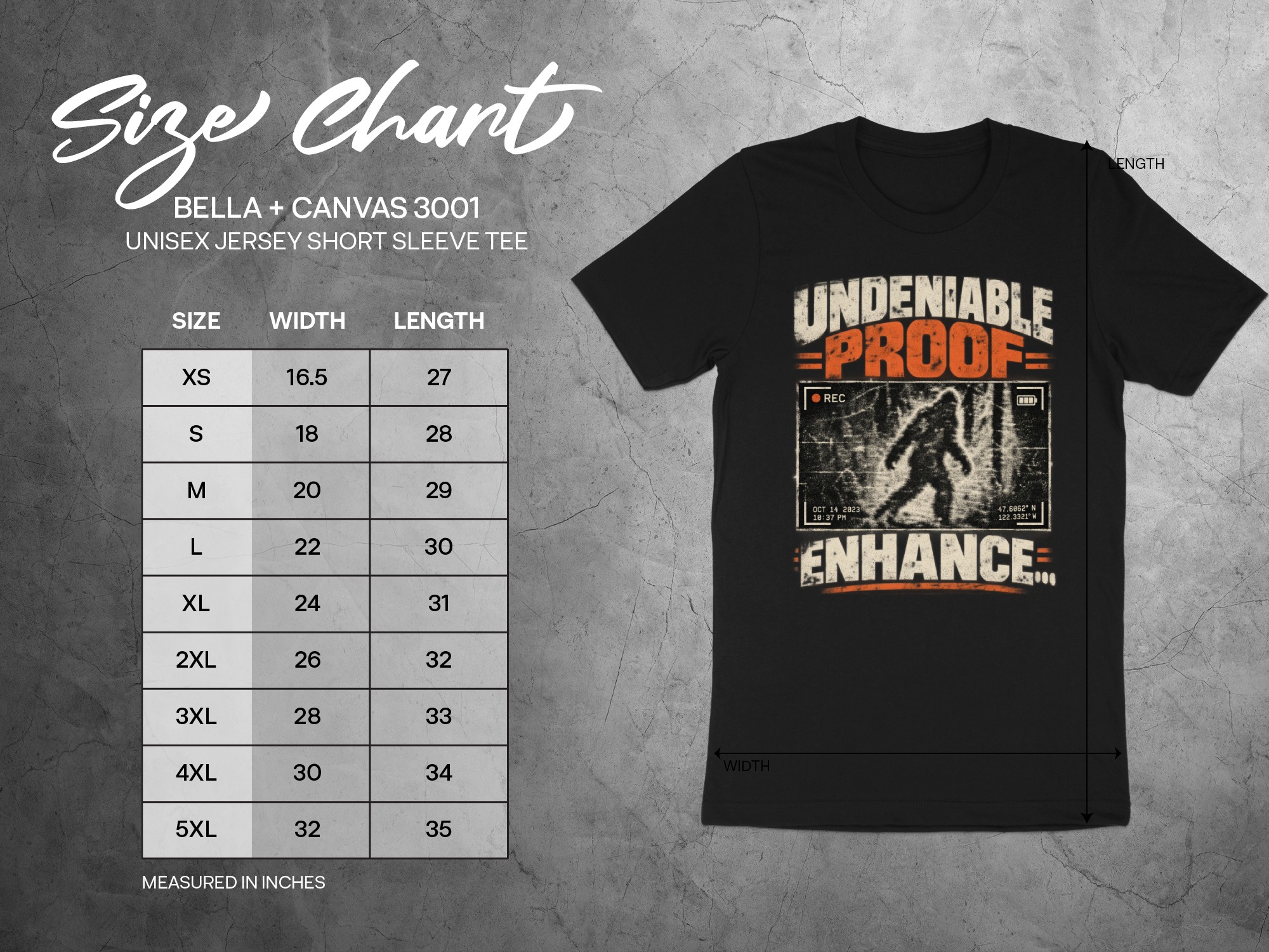 Bigfoot Sasquatch T-Shirt, Funny Cryptid Graphic Tee, Undeniable Proof Vintage Hiking Shirt, Retro Paranormal Camping Gift for Men & Women - Image 15